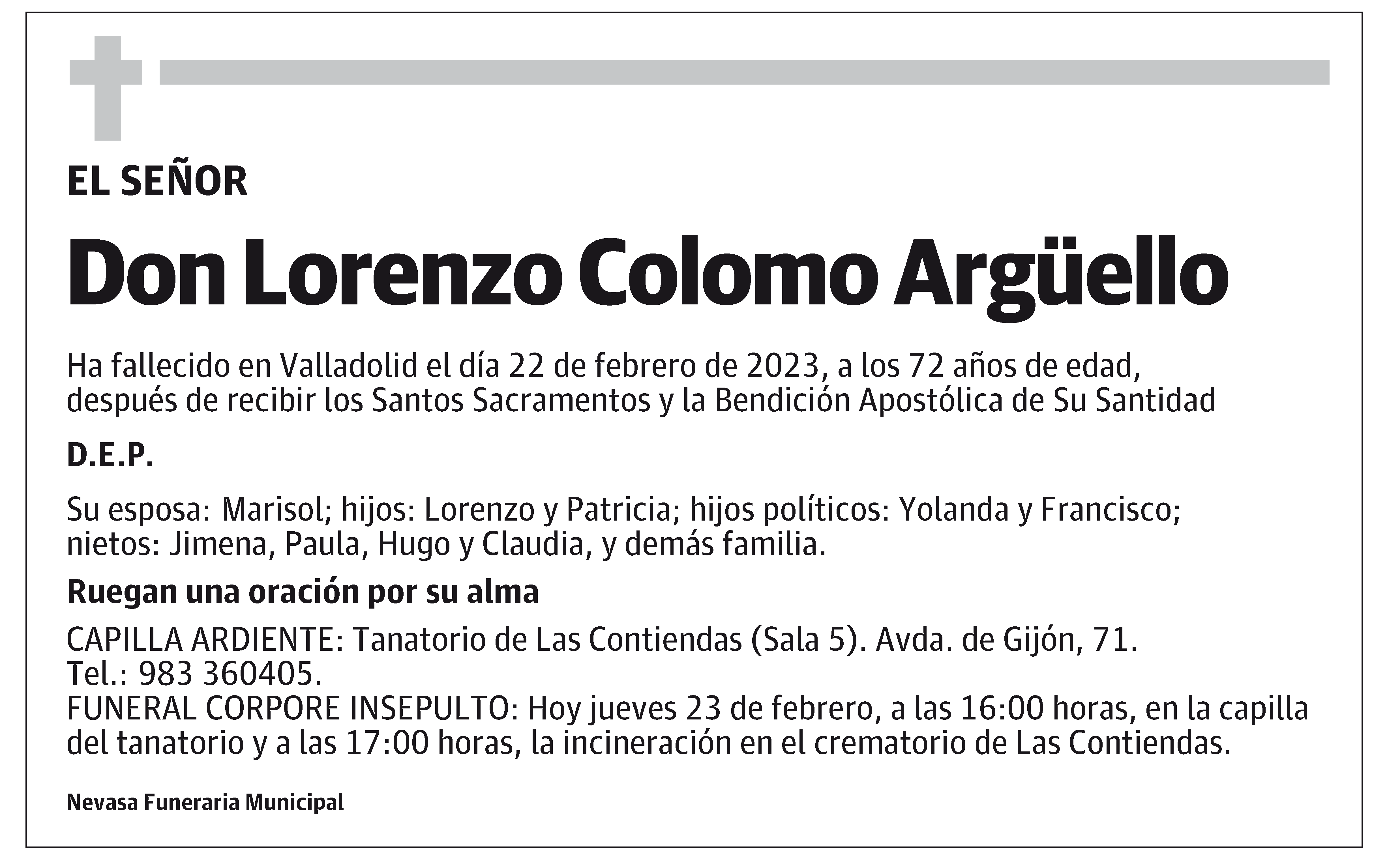 Lorenzo Colomo Argüello