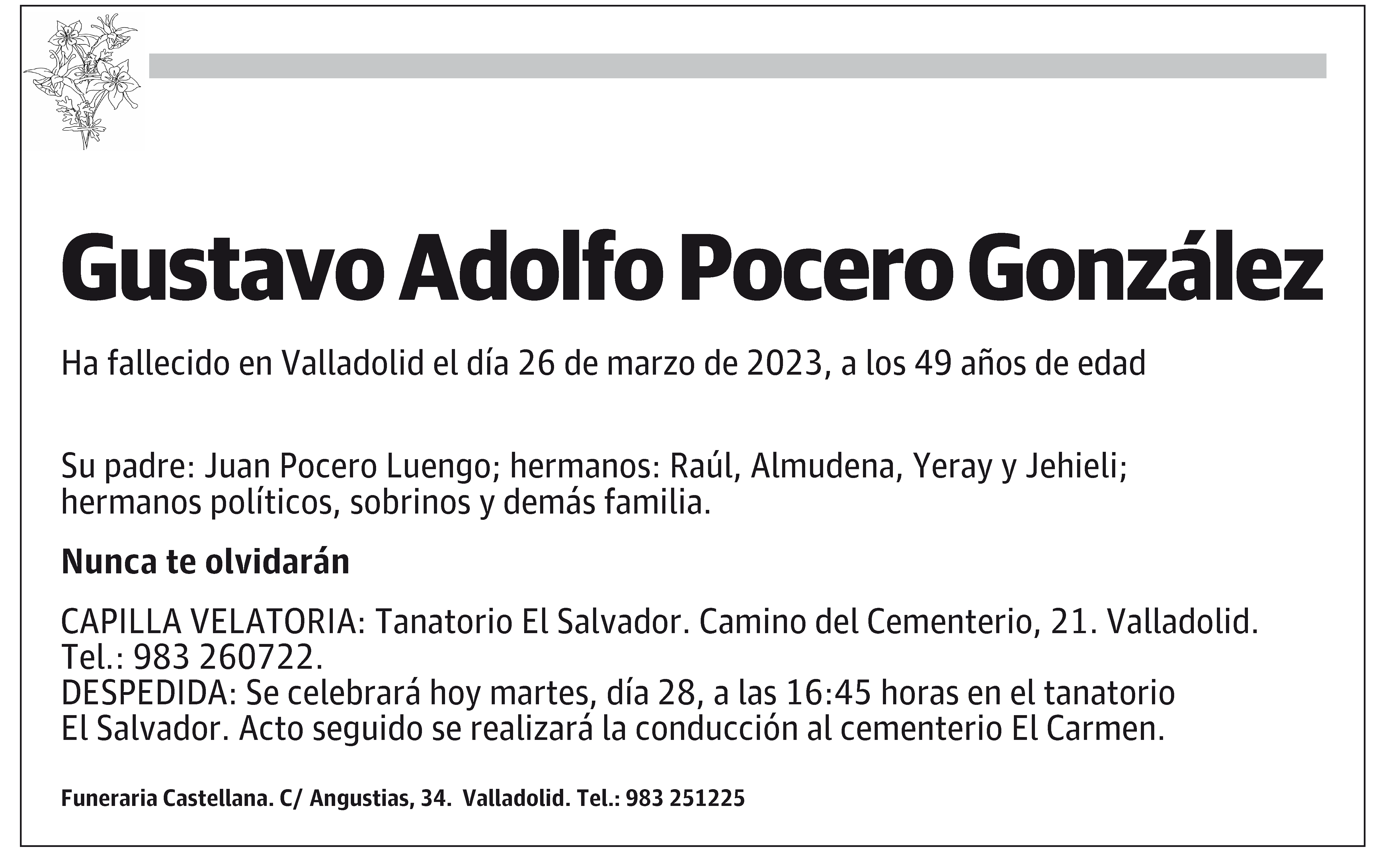Gustavo Adolfo Pocero González