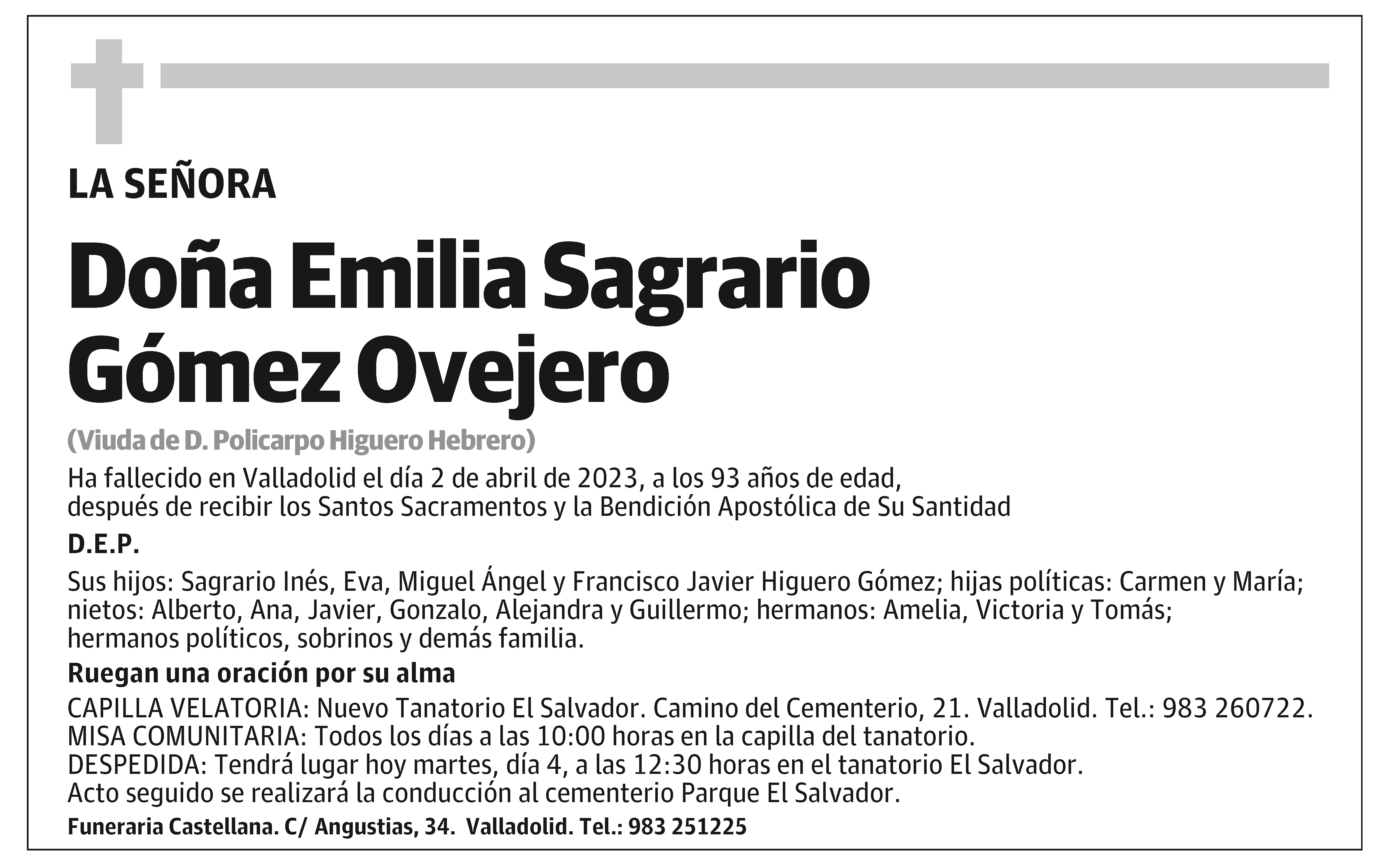 Emilia Sagrario Gómez Ovejero