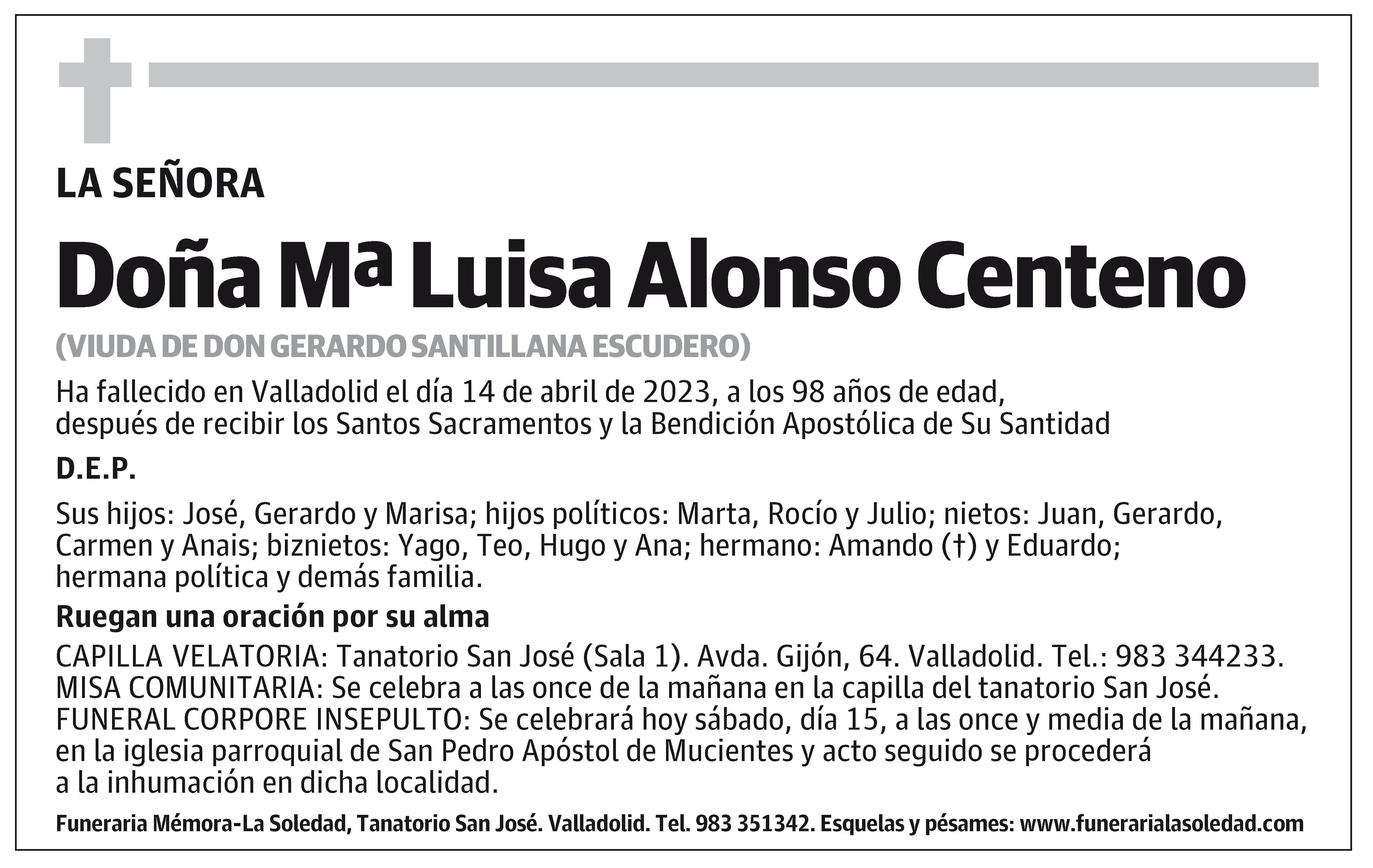 Mª Luisa Alonso Centeno