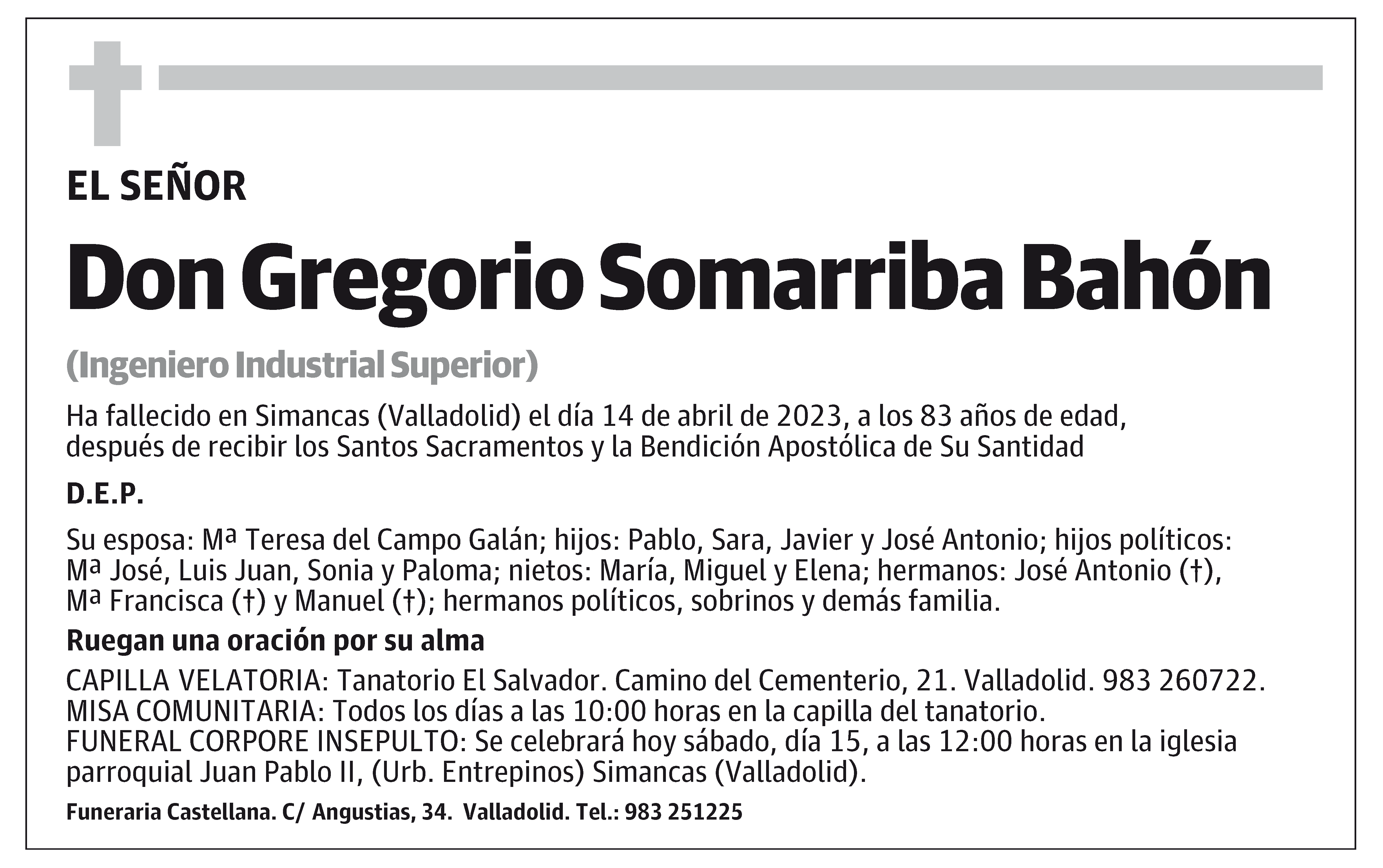 Gregorio Somarriba Bahón