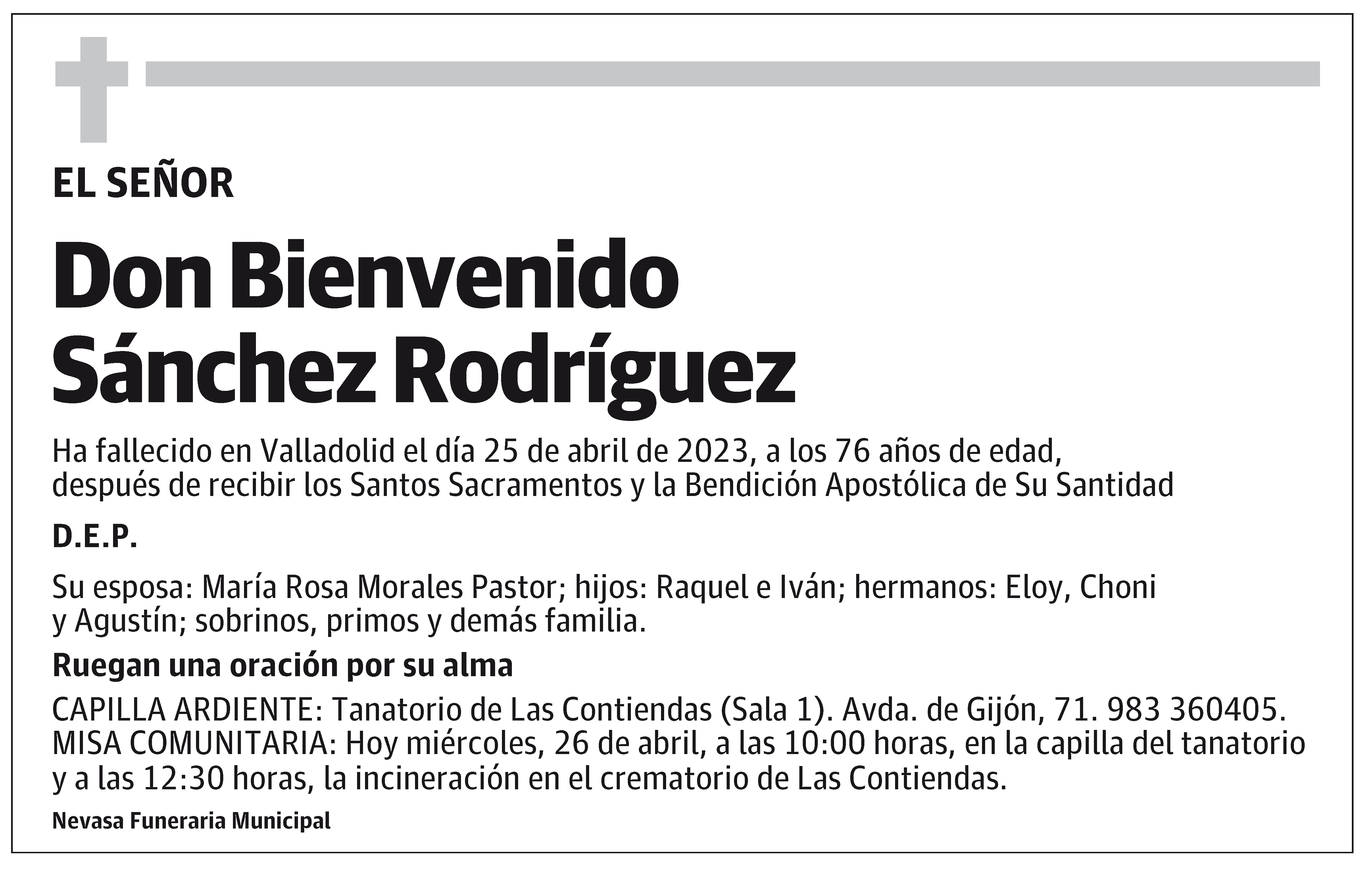 Bienvenido Sánchez Rodríguez