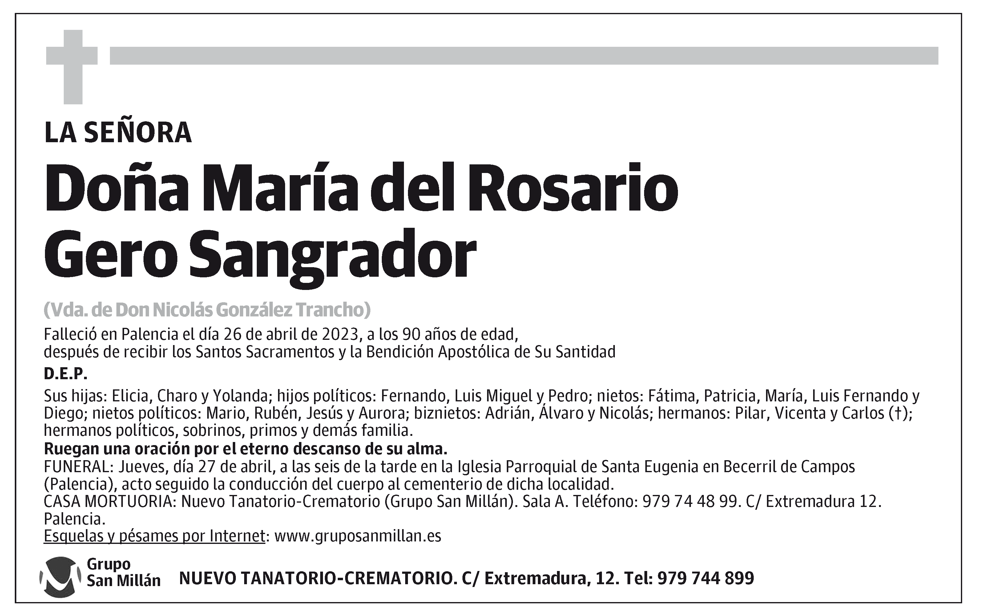 María del Rosario Gero Sangrador