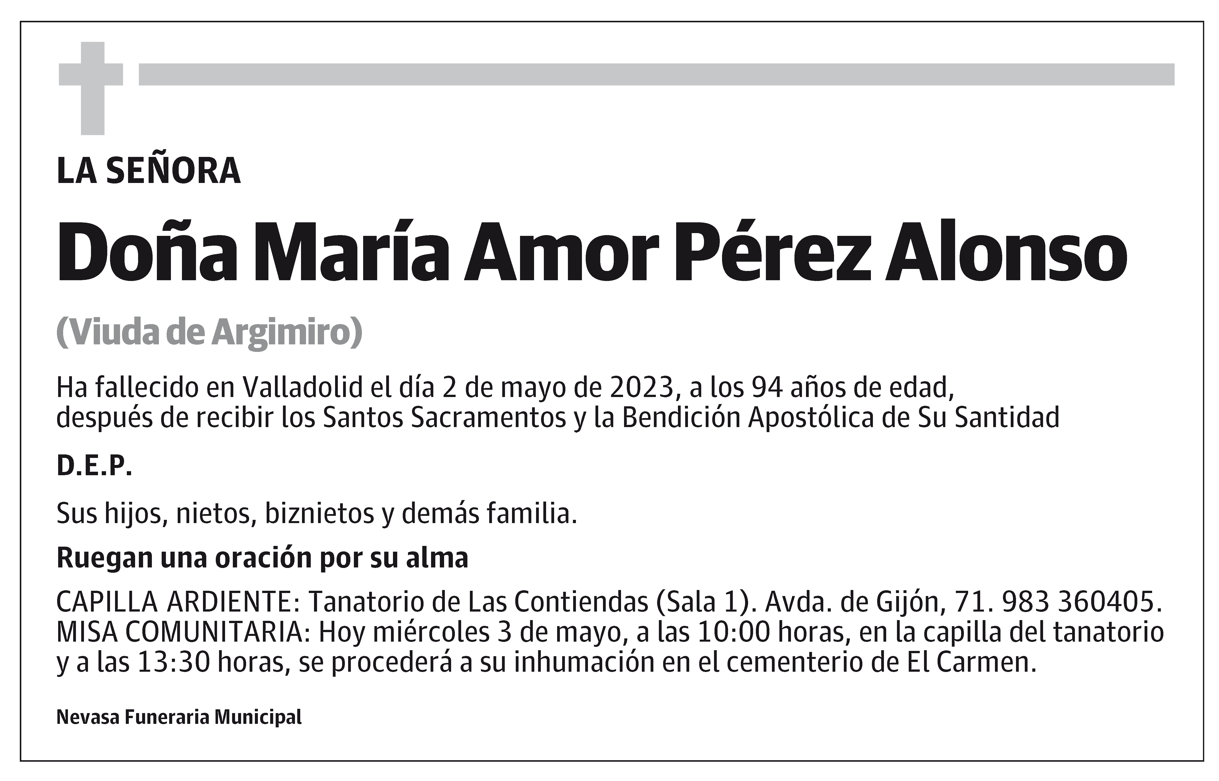 María Amor Pérez Alonso