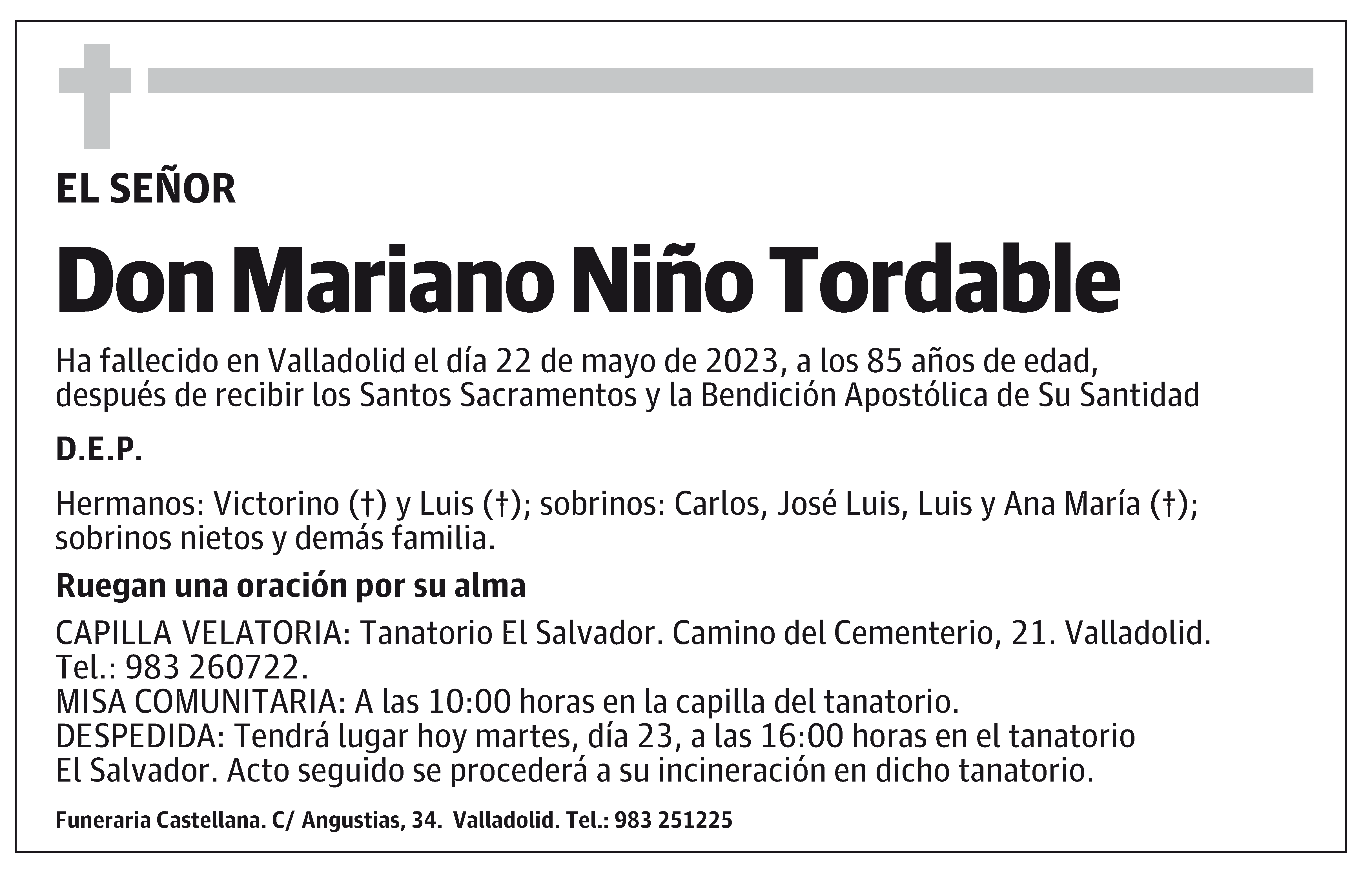 Mariano Niño Tordable