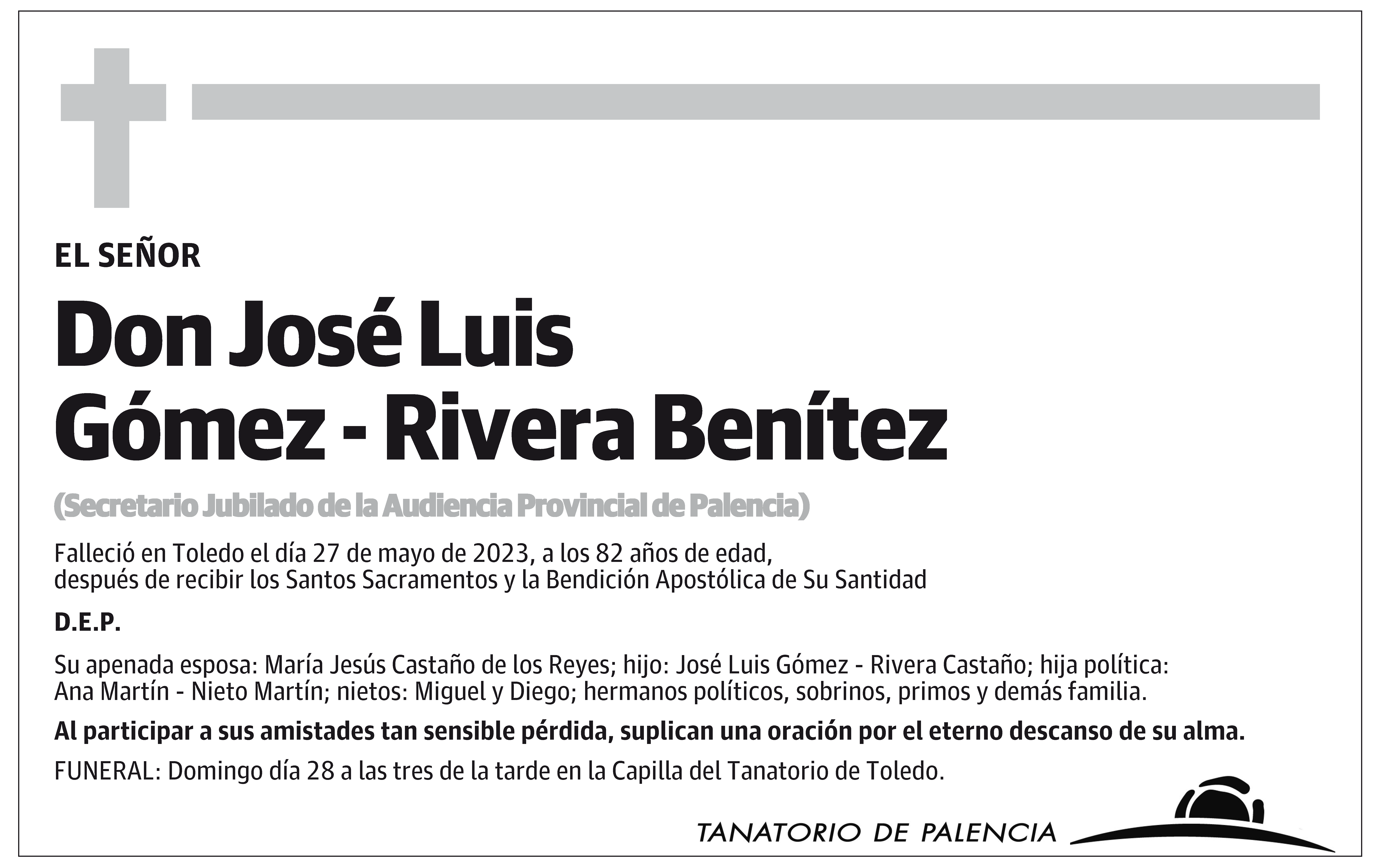 José Luis Gómez - Rivera Benítez