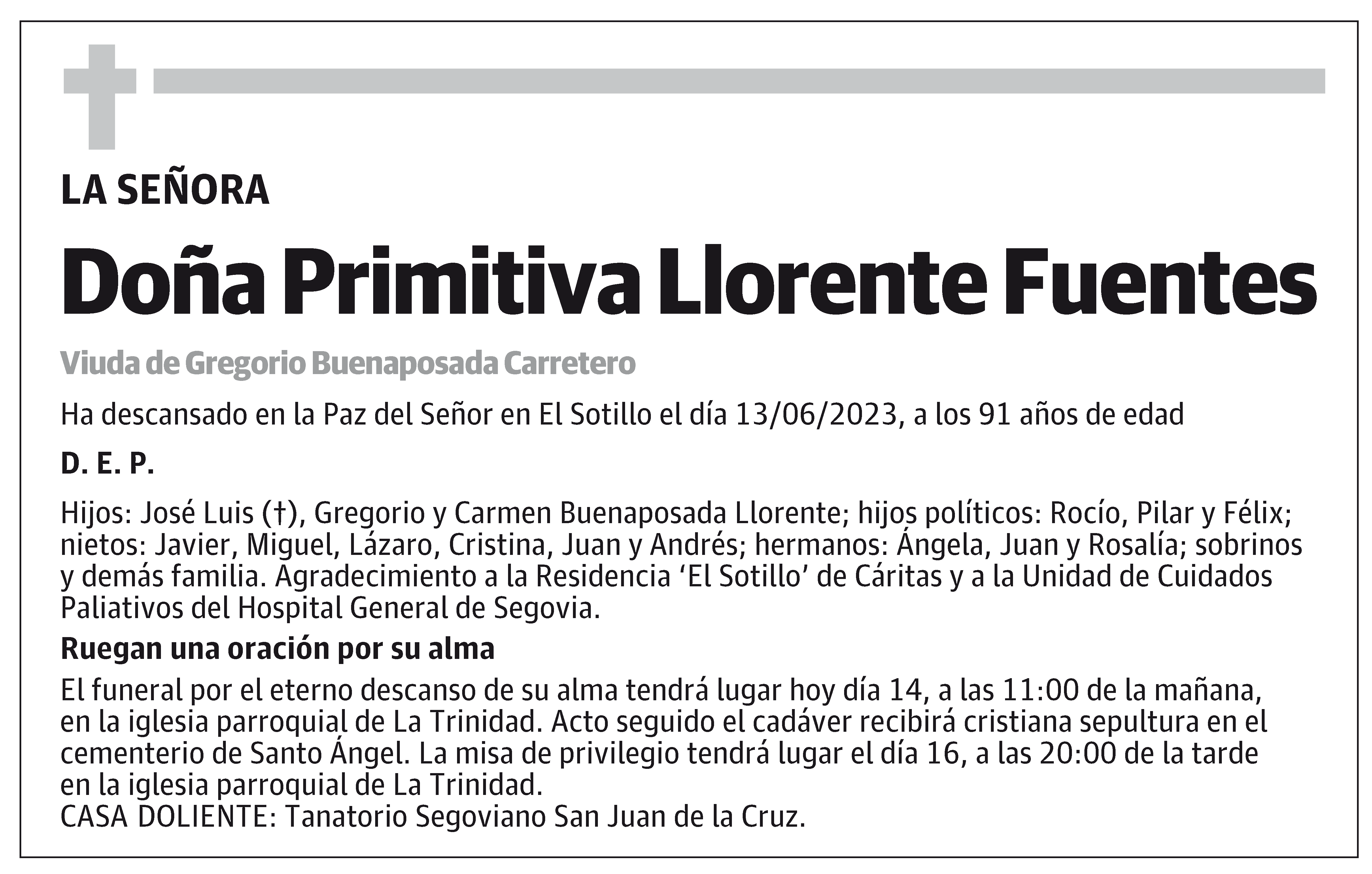Primitiva Llorente Fuentes