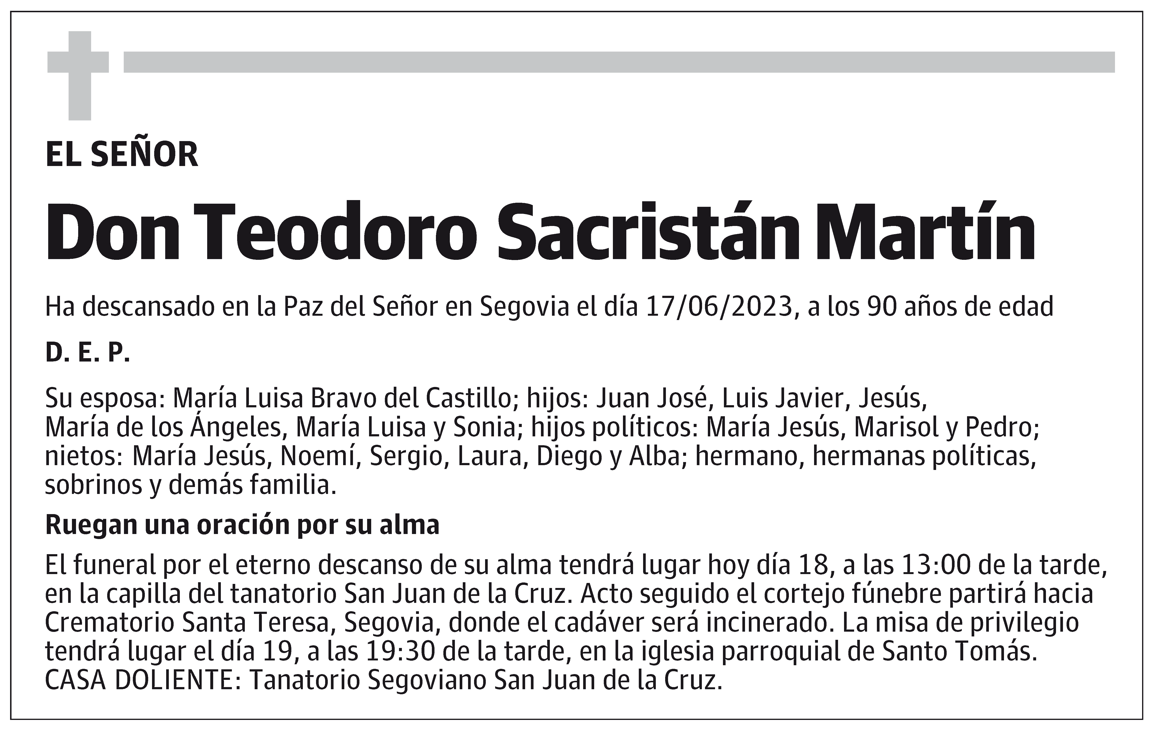 Teodoro Sacristán Martín