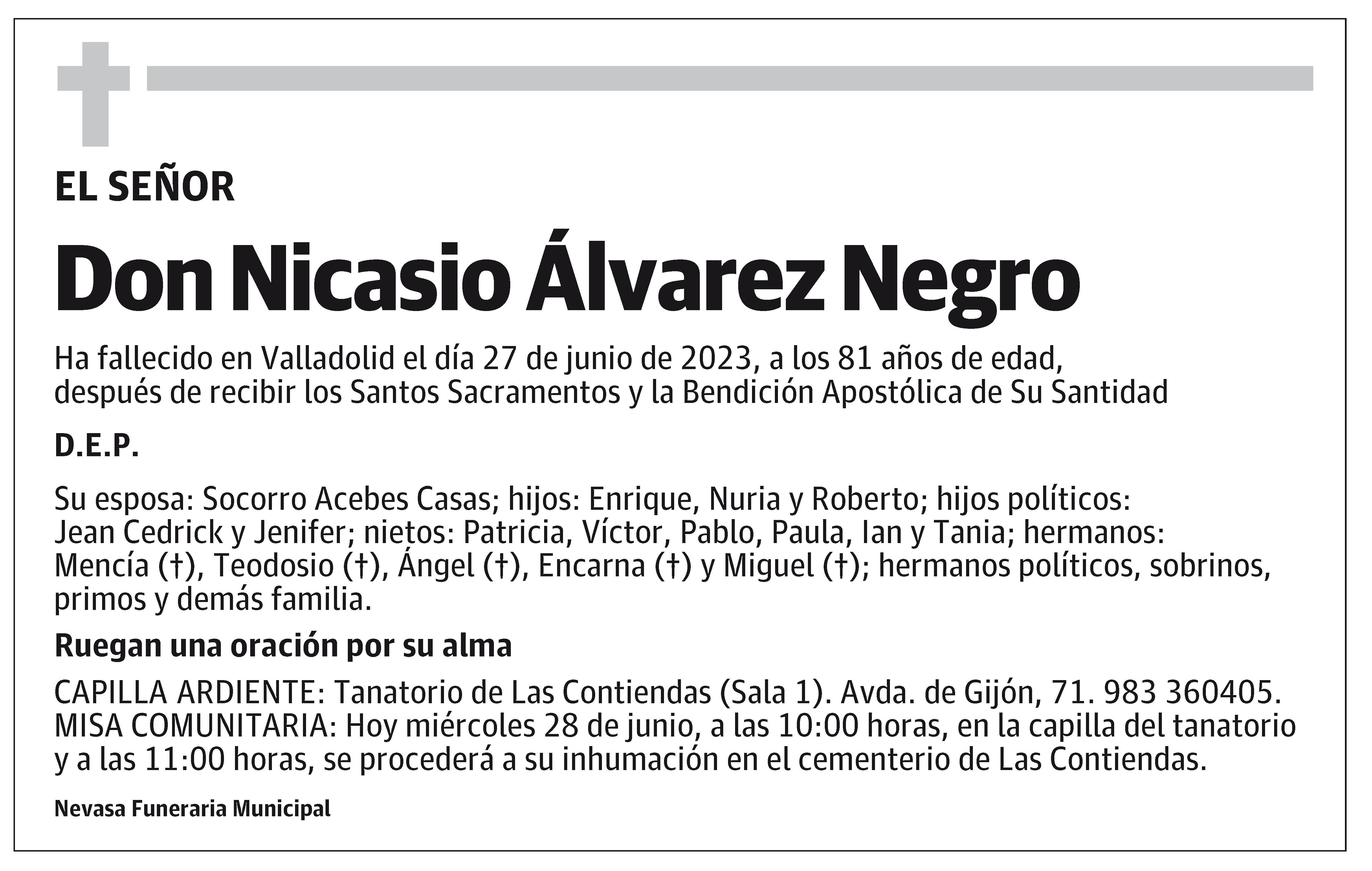 Nicasio Álvarez Negro