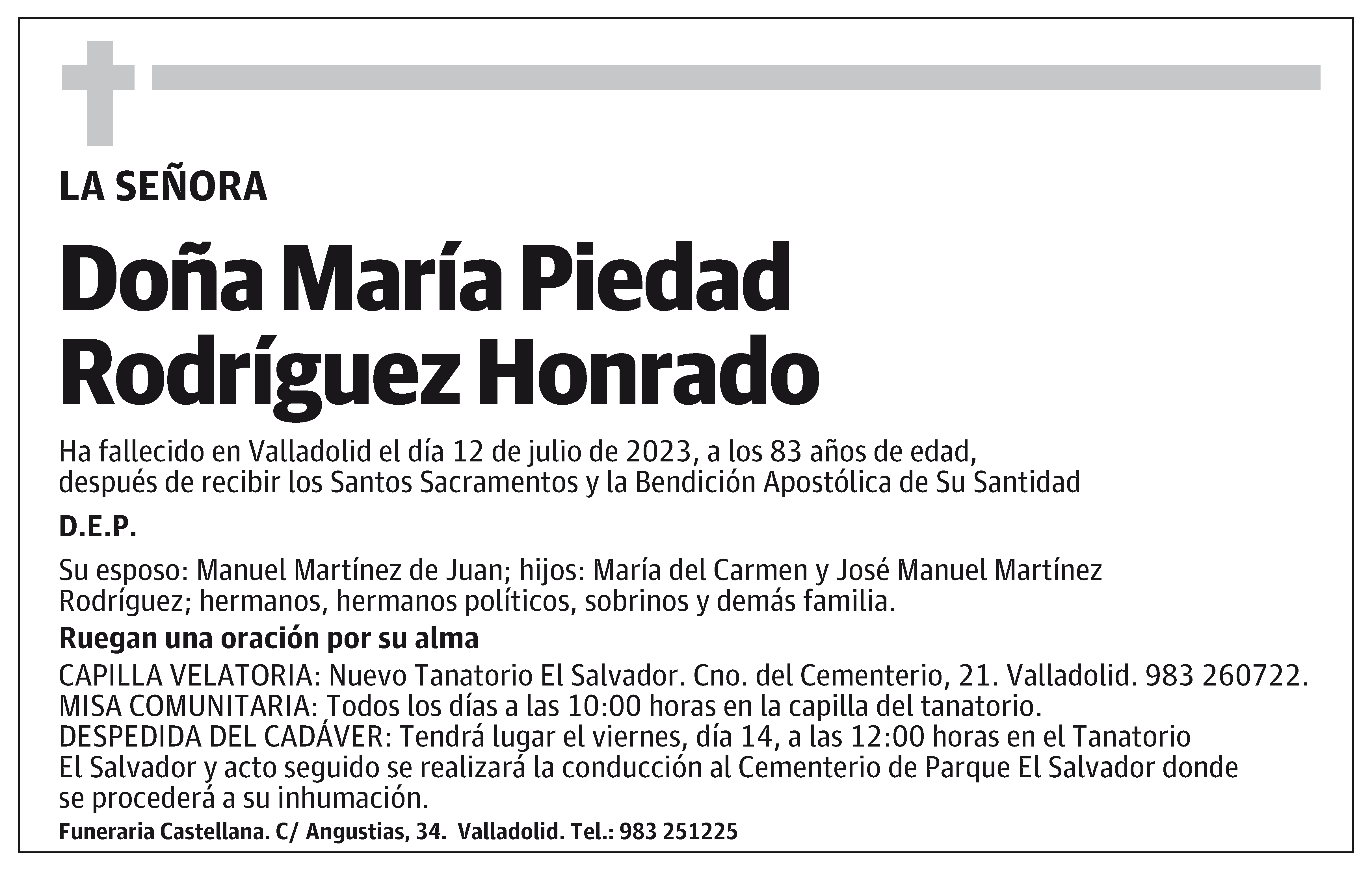 María Piedad Rodríguez Honrado
