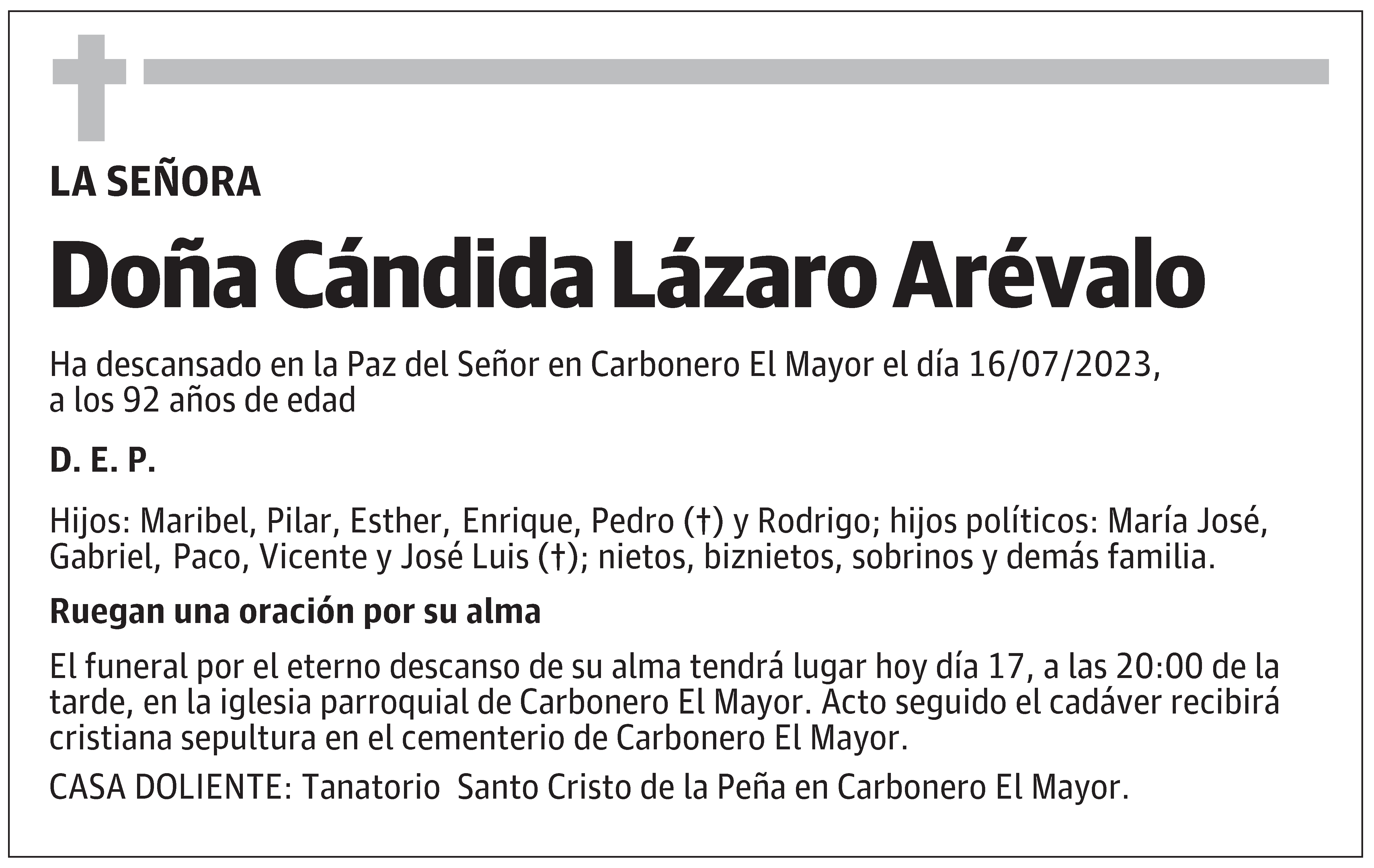 Cándida Lázaro Arévalo