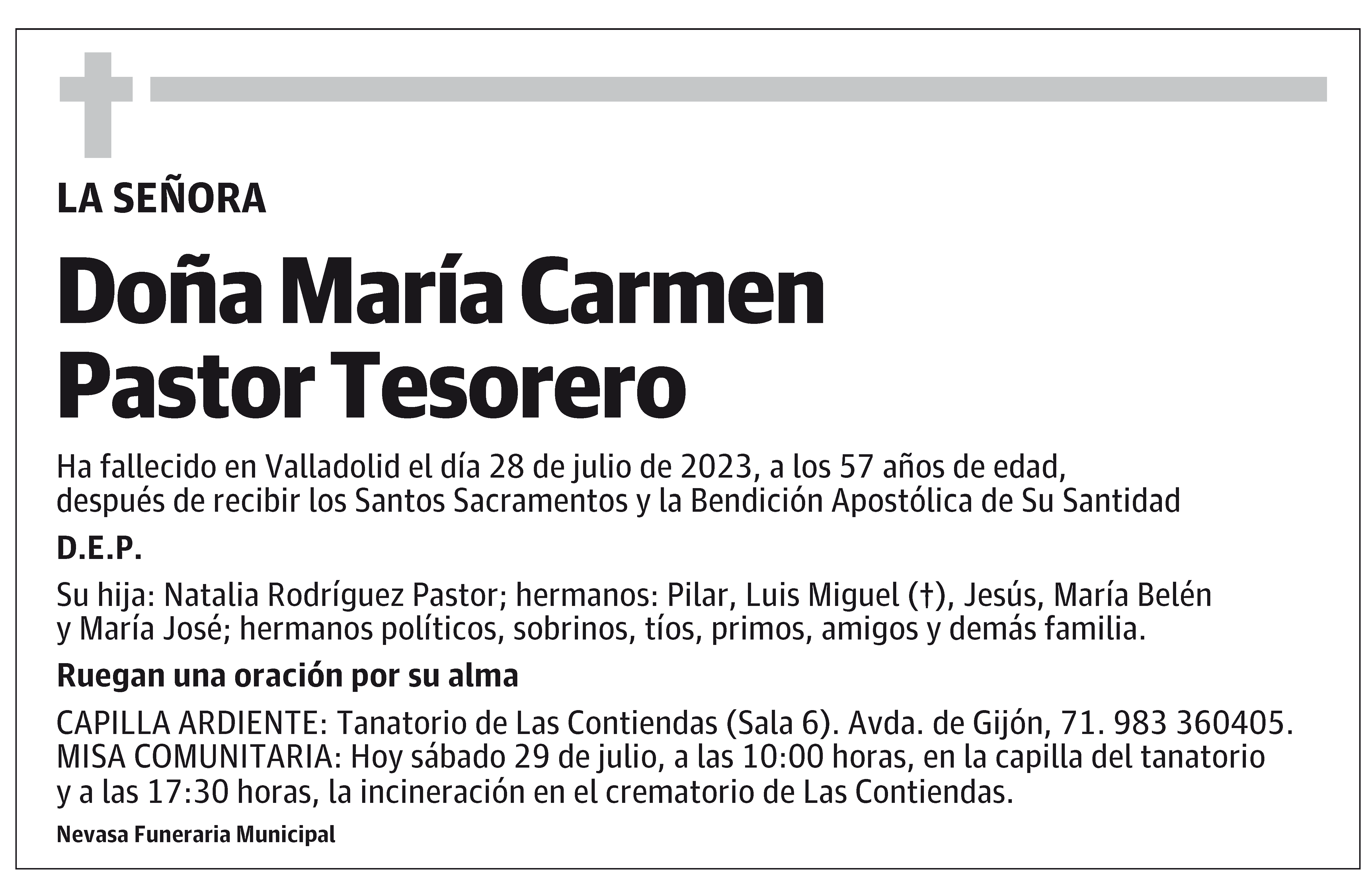 María Carmen Pastor Tesorero