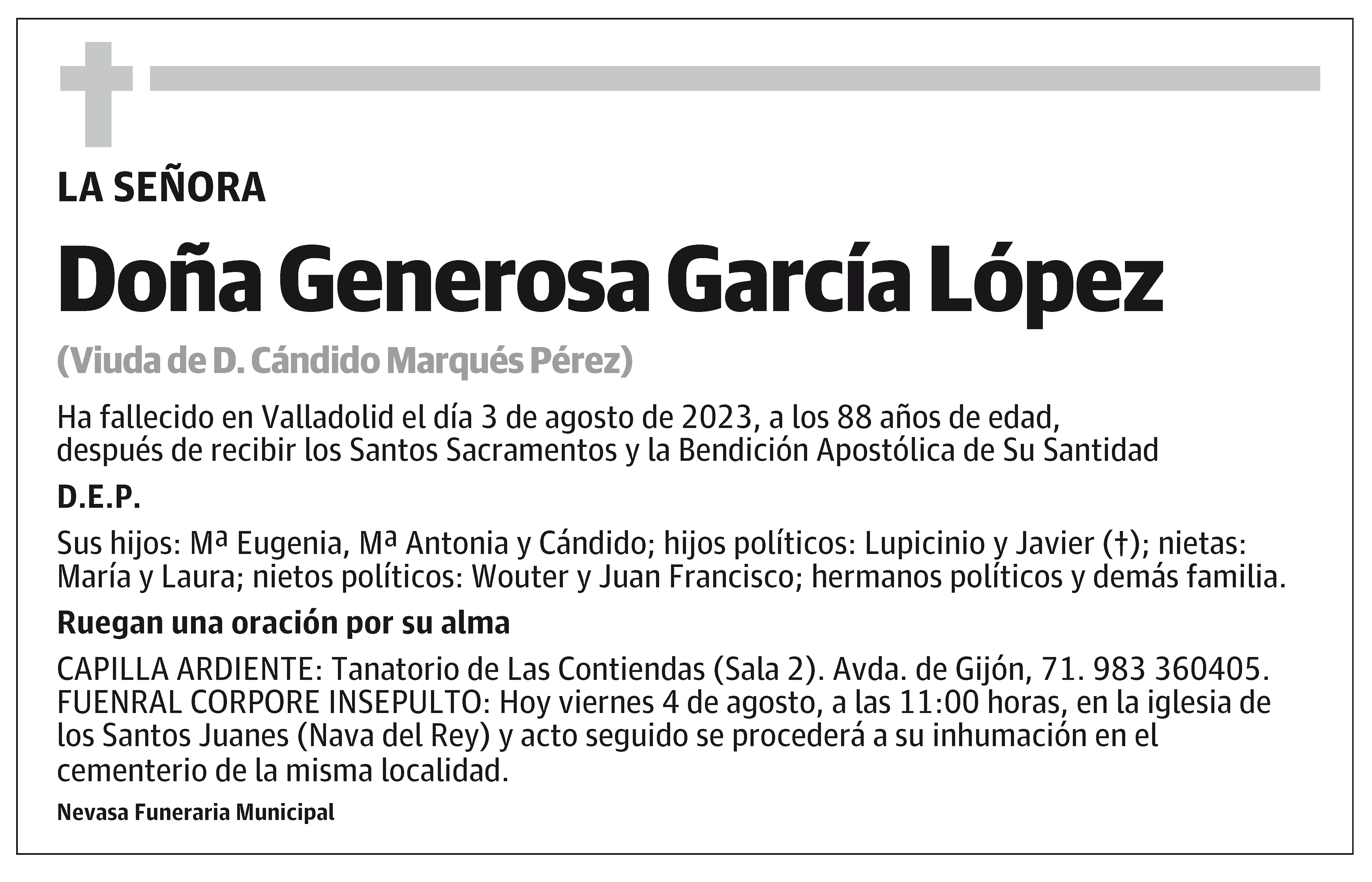 Generosa García López