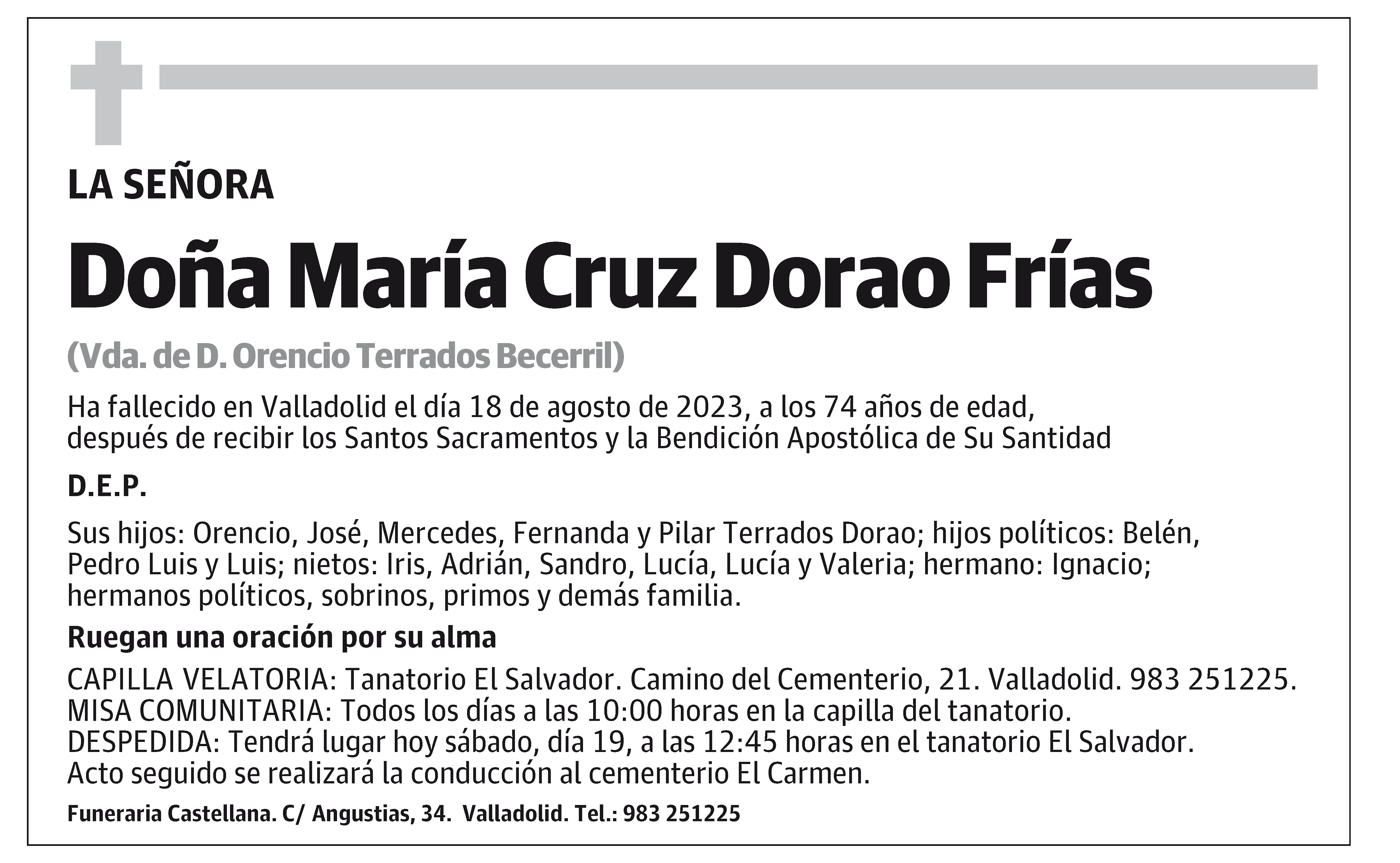 María Cruz Dorao Frías