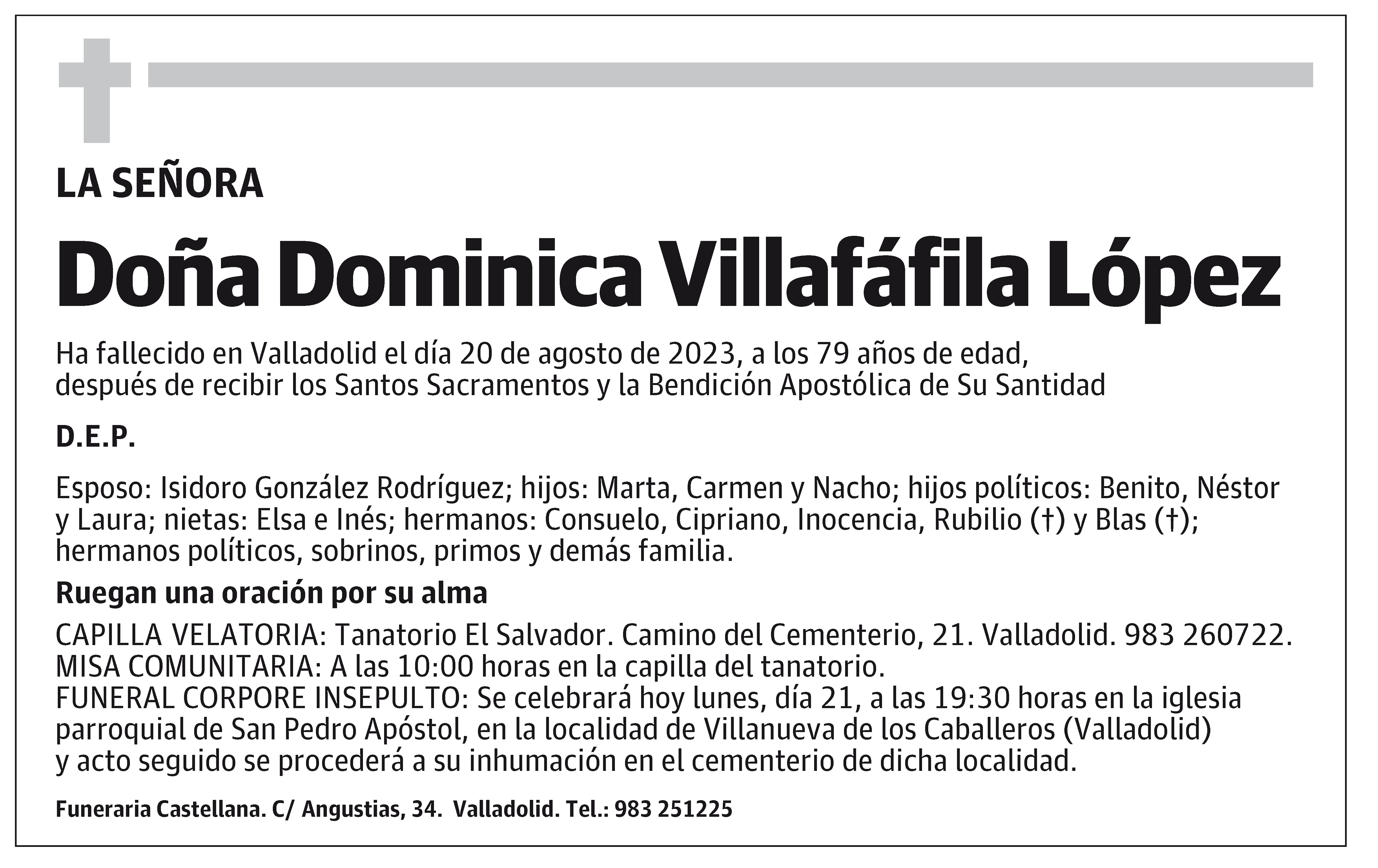 Dominica Villafáfila López