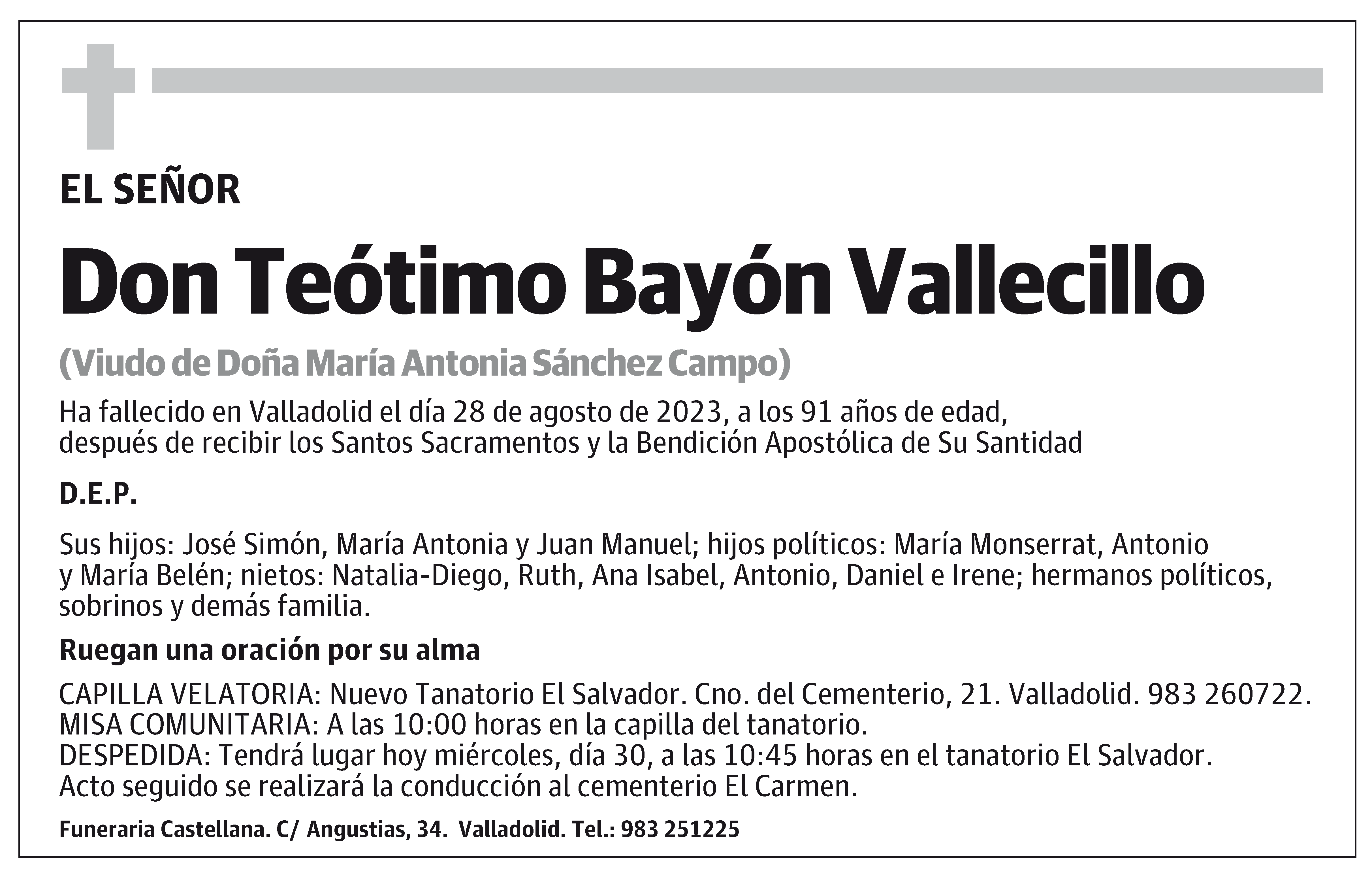 Teótimo Bayón Vallecillo