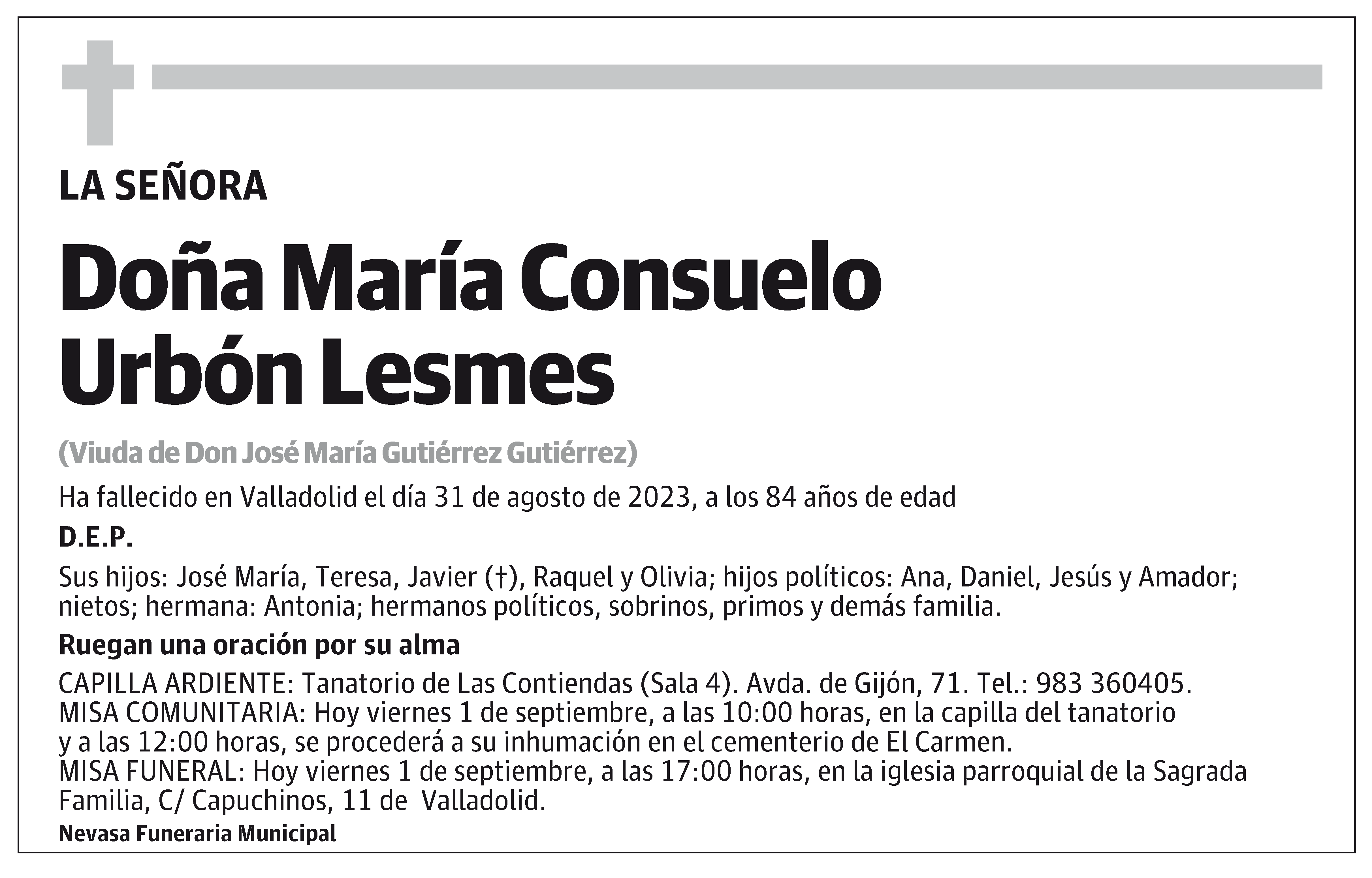 María Consuelo Urbón Lesmes