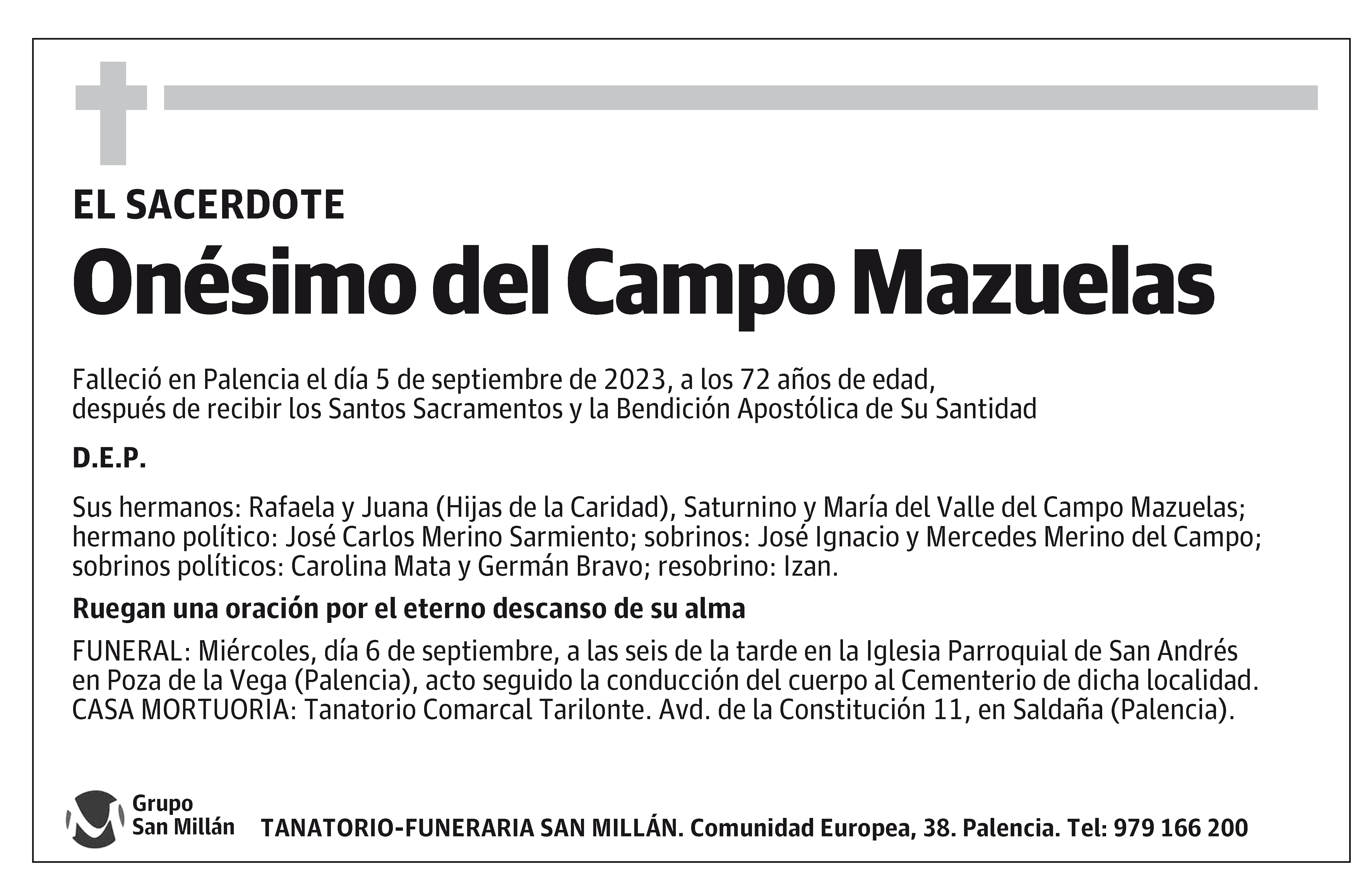 Onésimo del Campo Mazuelas