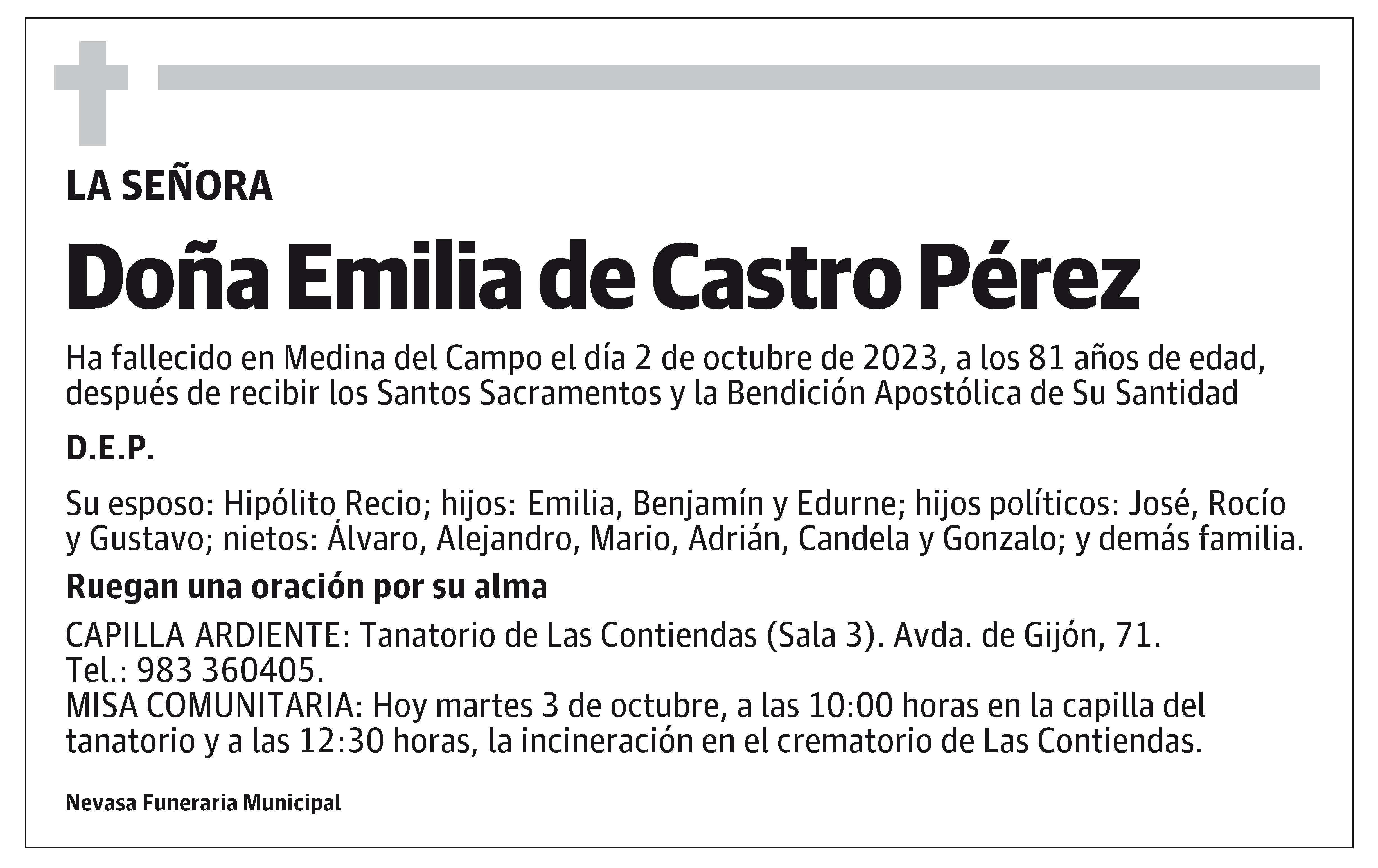 Emilia de Castro Pérez