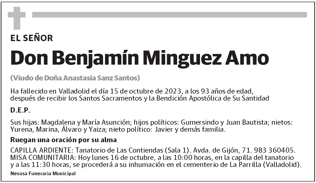 Benjamín Minguez Amo