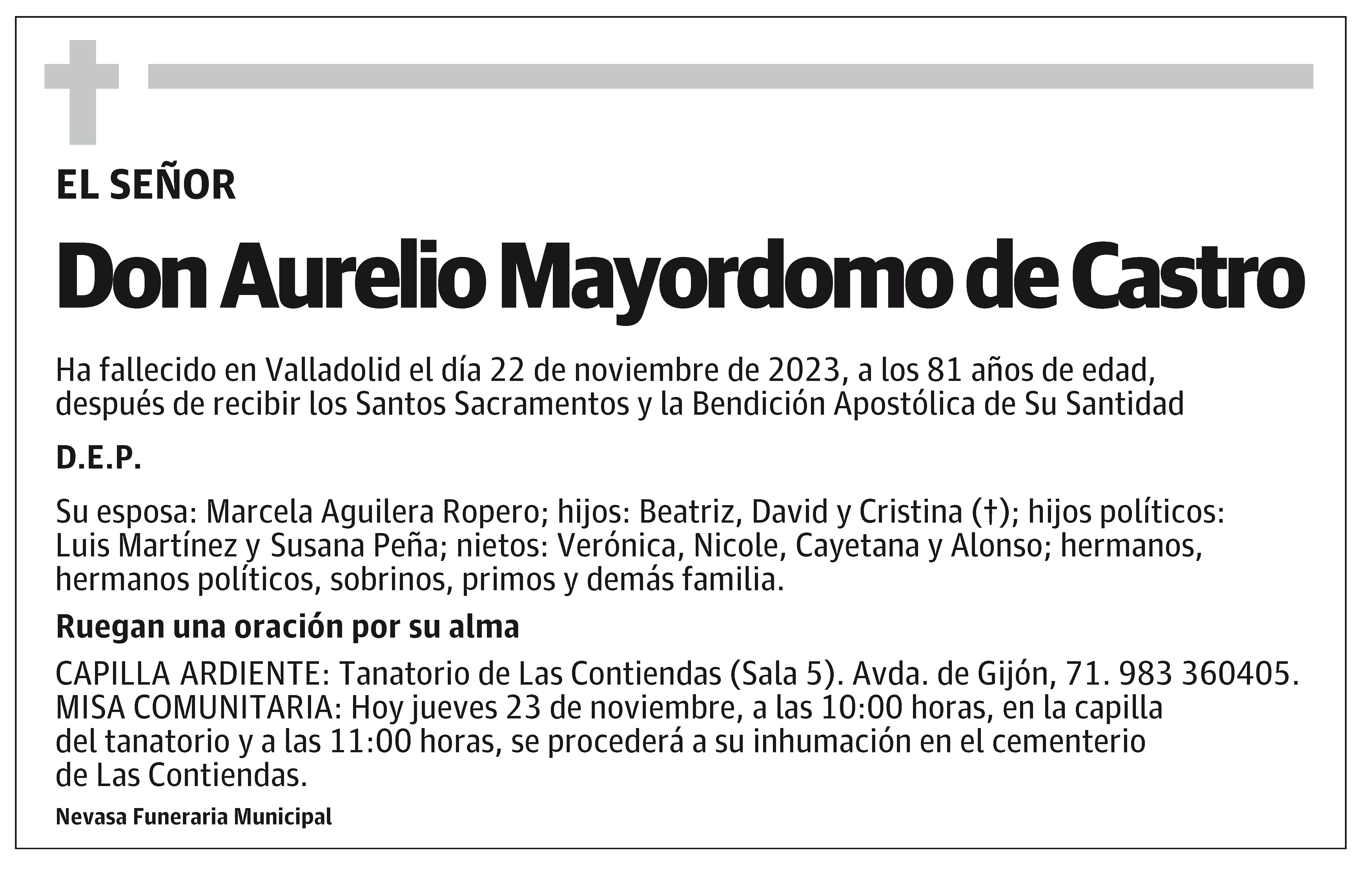 Aurelio Mayordomo de Castro