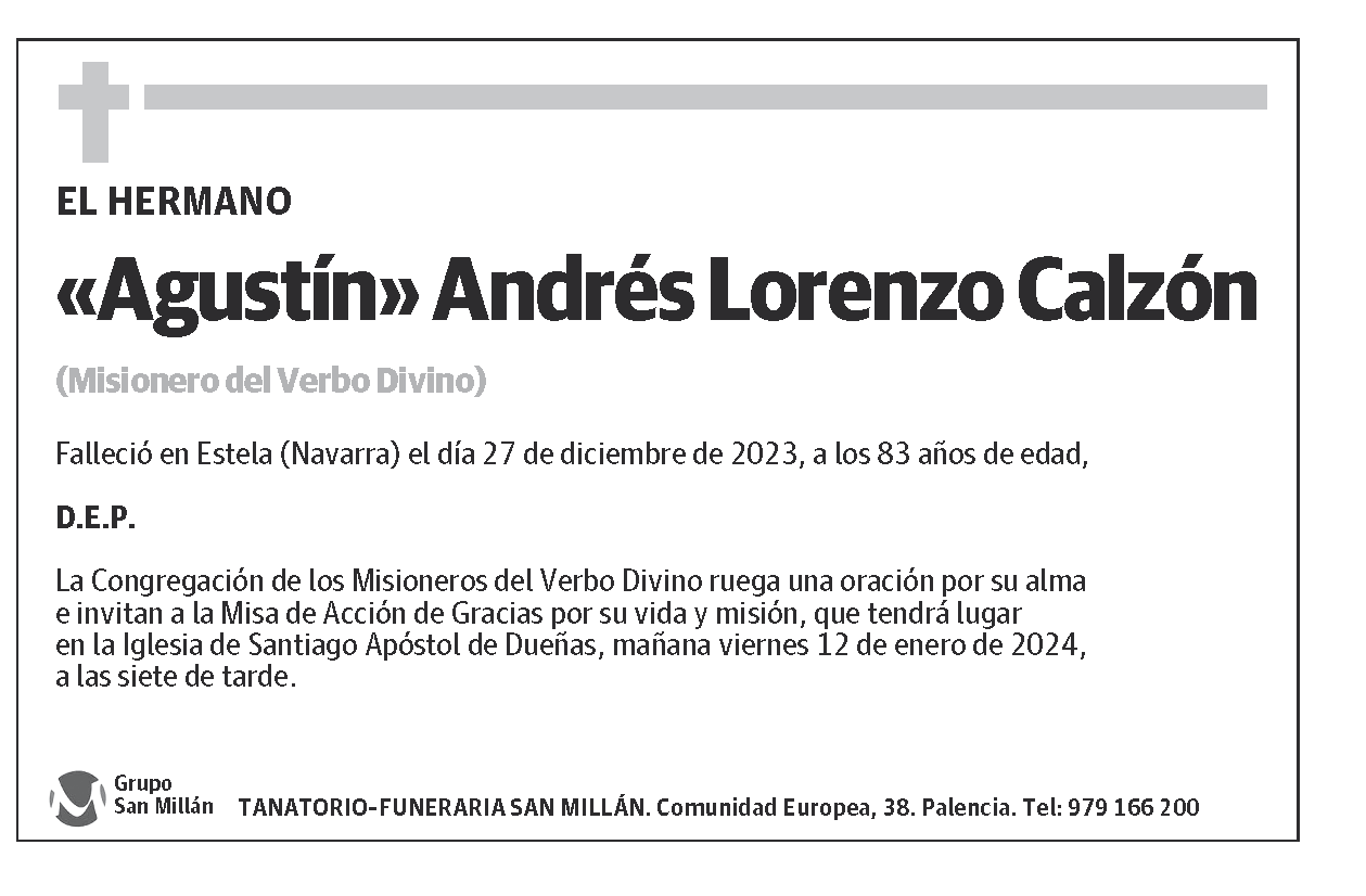 «Agustín» Andrés Lorenzo Calzón
