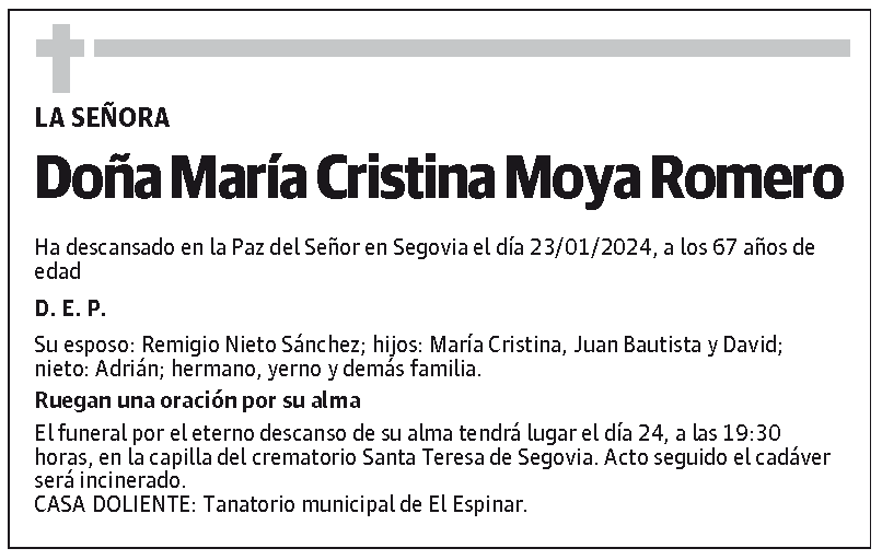 María Cristina Moya Romero