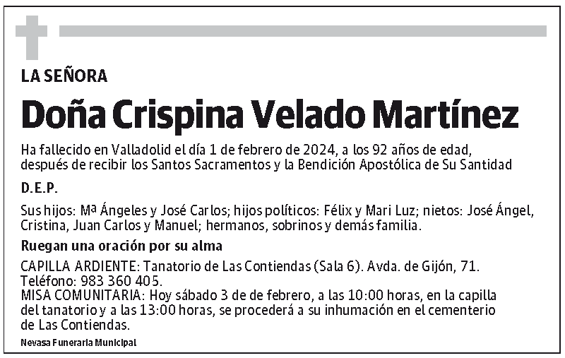 Crispina Velado Martínez