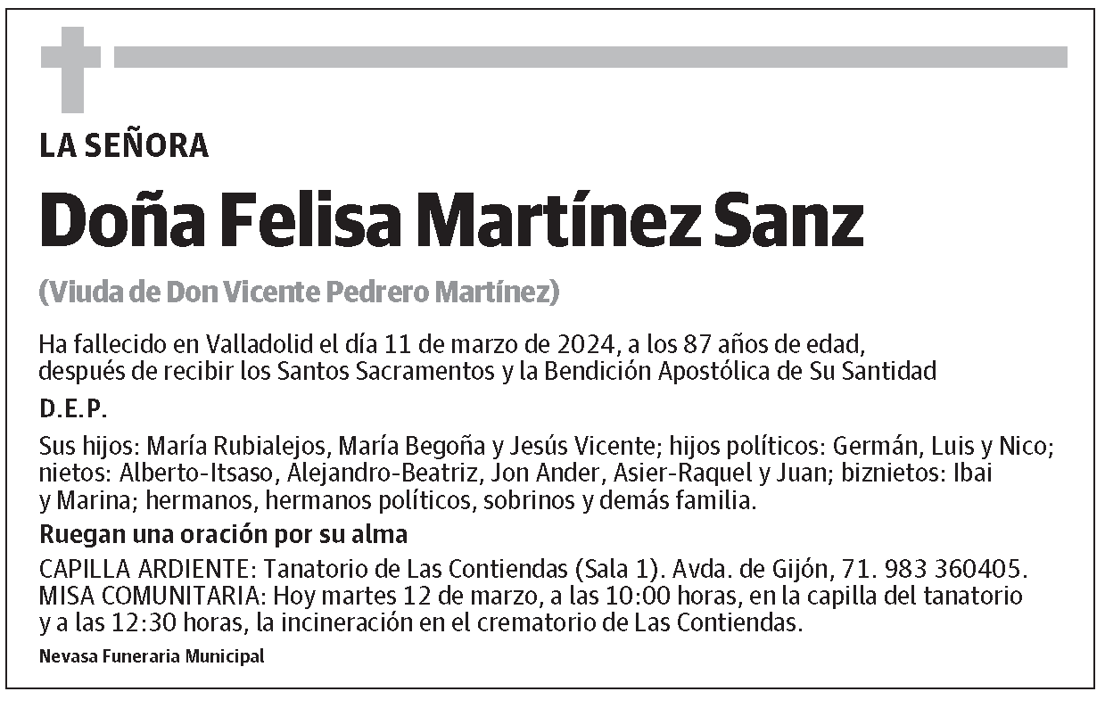 Felisa Martínez Sanz