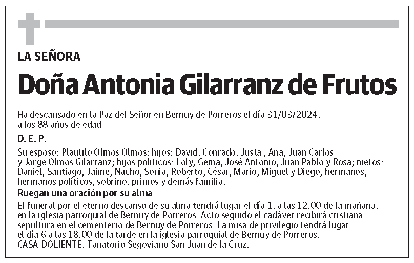 Antonia Gilarranz de Frutos
