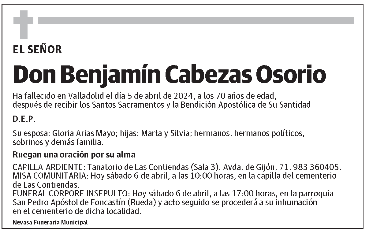 Benjamín Cabezas Osorio