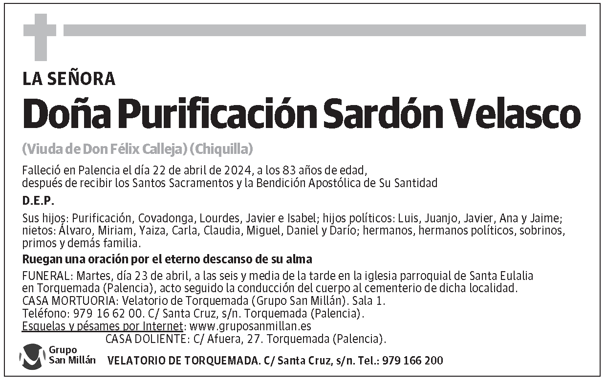 Purificación Sardón Velasco