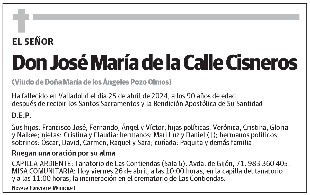 José María de la Calle Cisneros