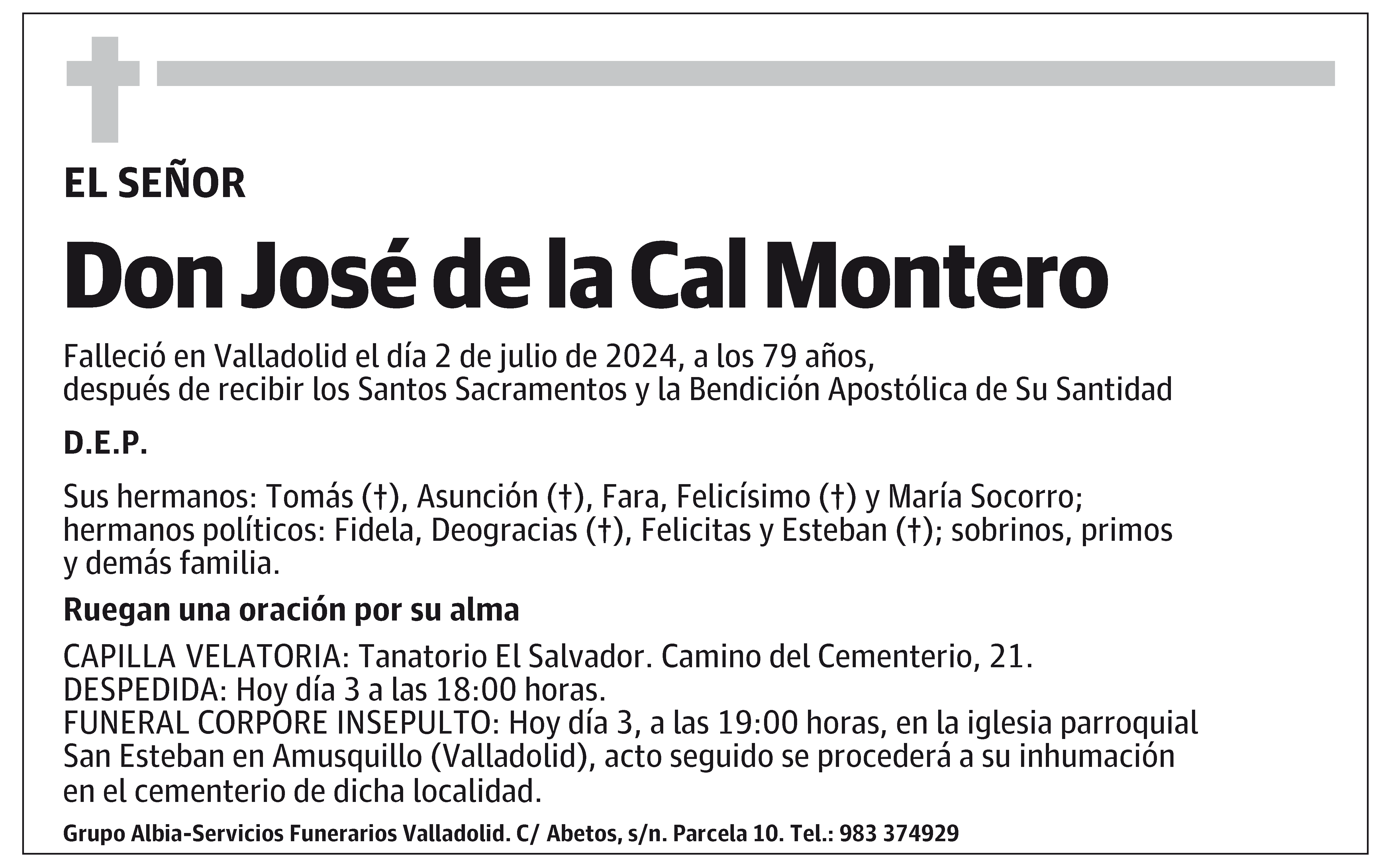José de la Cal Montero