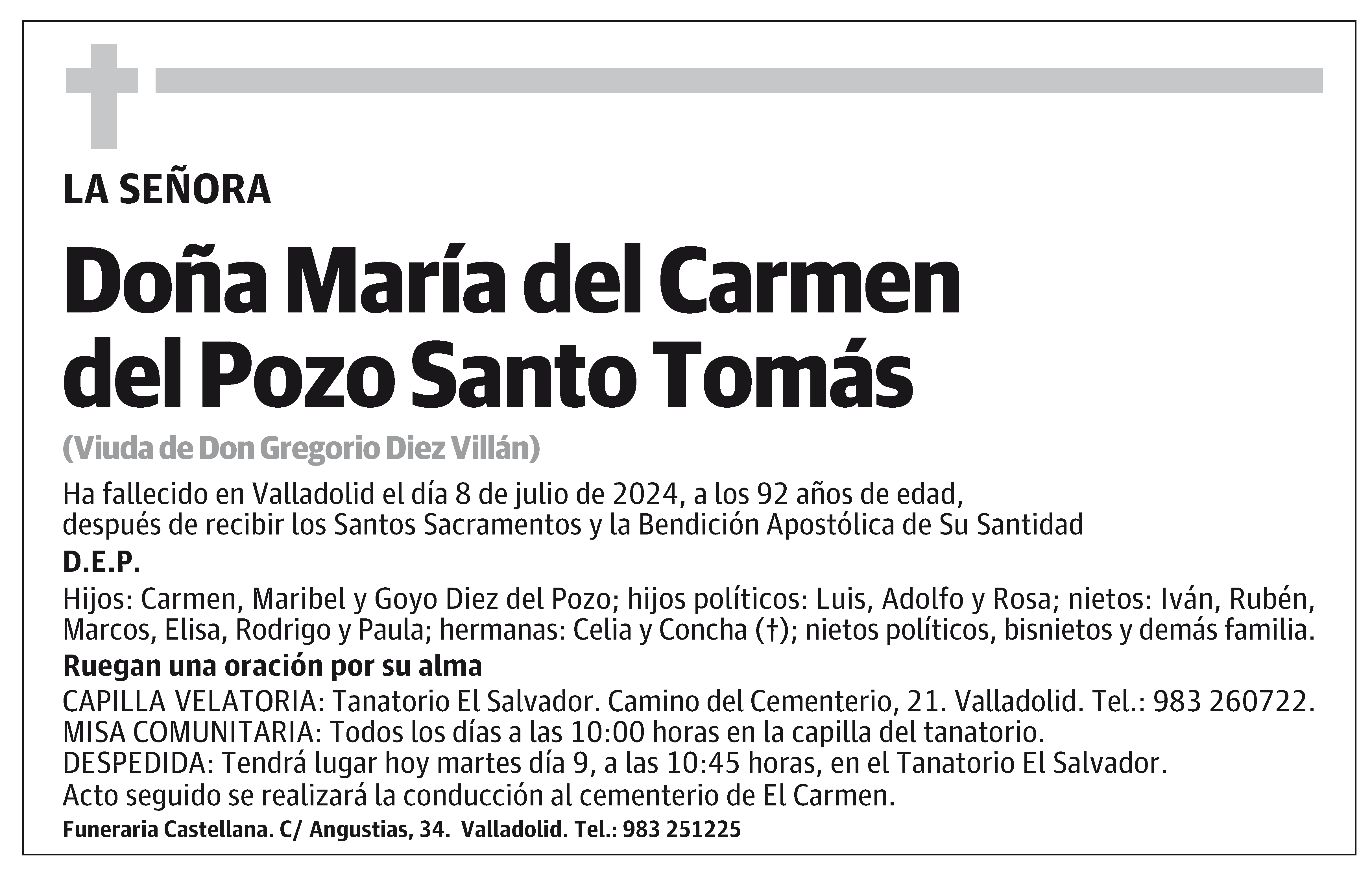 María del Carmen del Pozo Santo Tomás