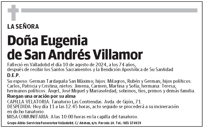 Eugenia de San Andrés Villamor