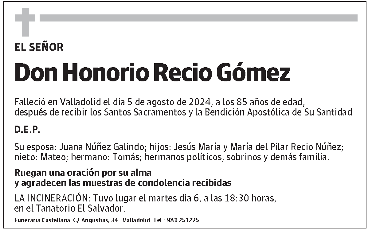 Honorio Recio Gómez
