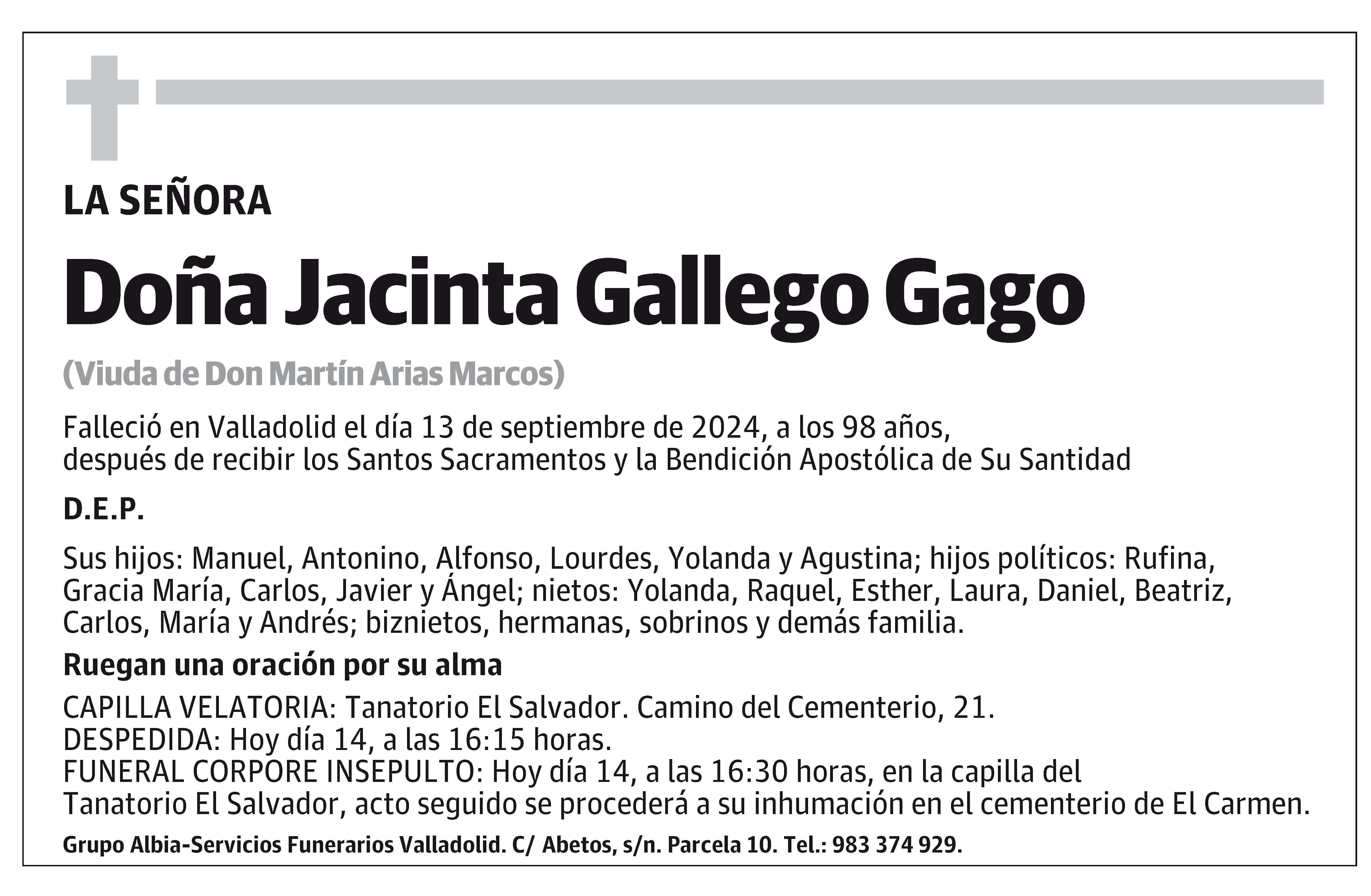 Jacinta Gallego Gago