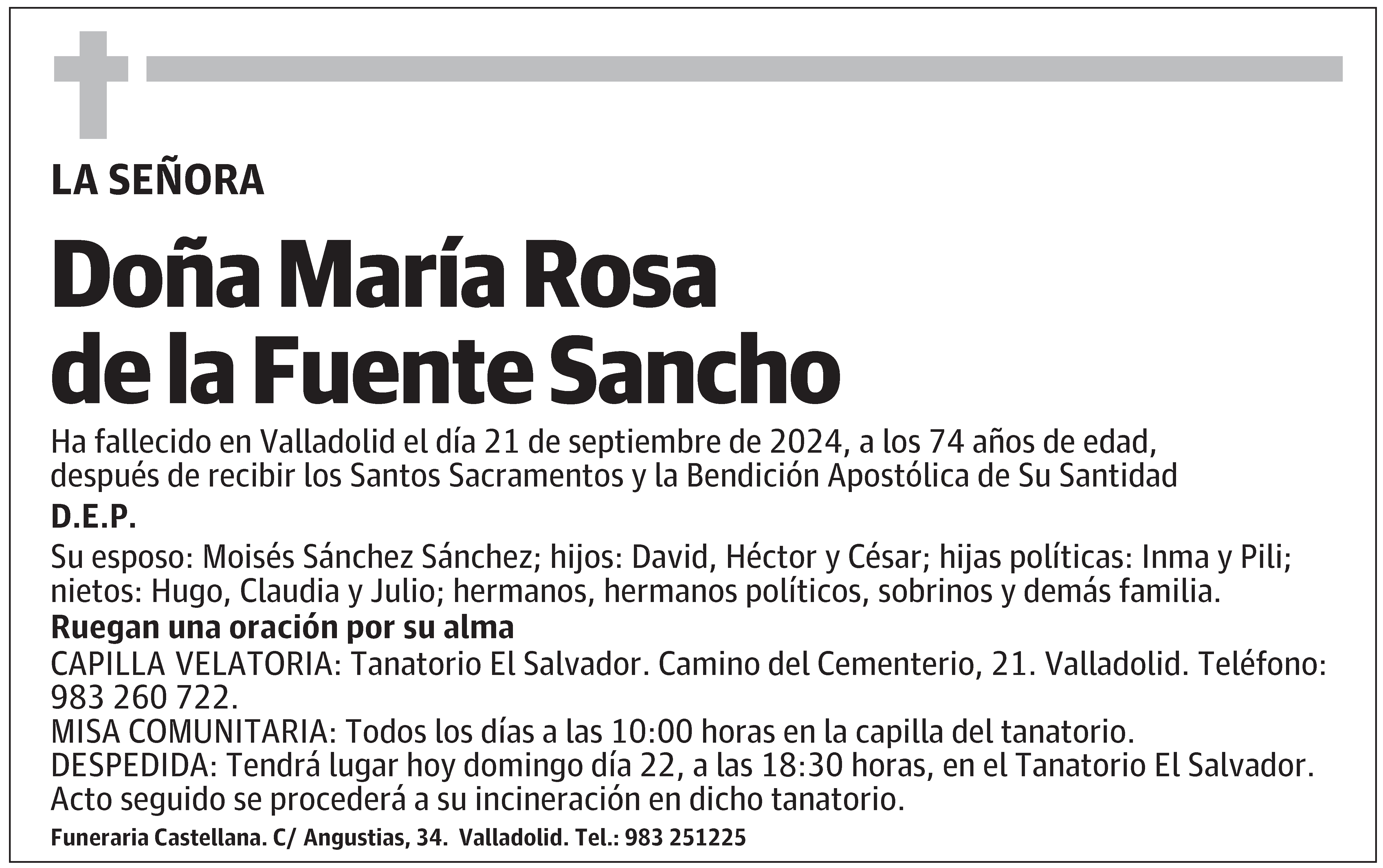 María Rosa de la Fuente Sancho
