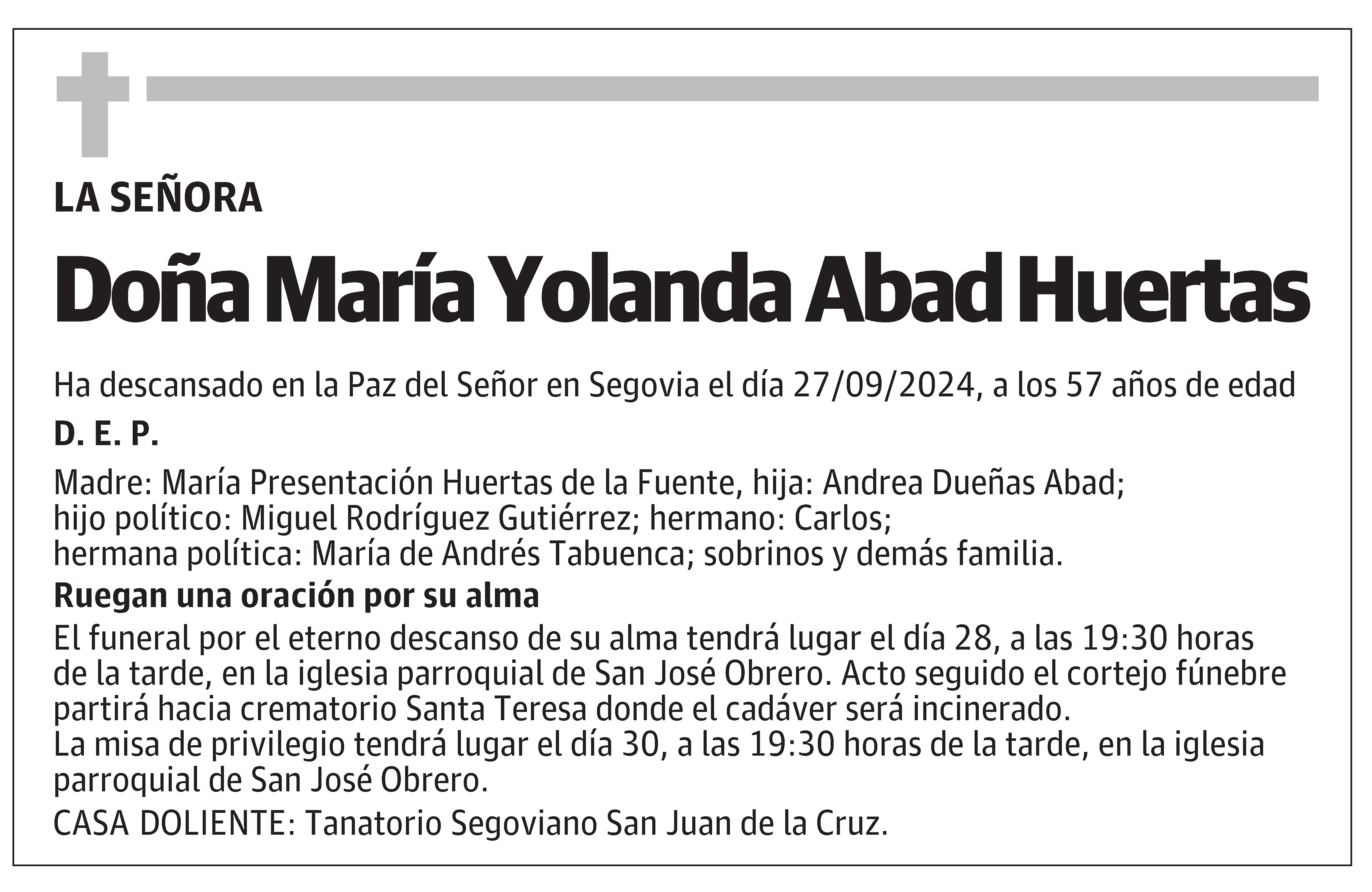María Yolanda Abad Huertas
