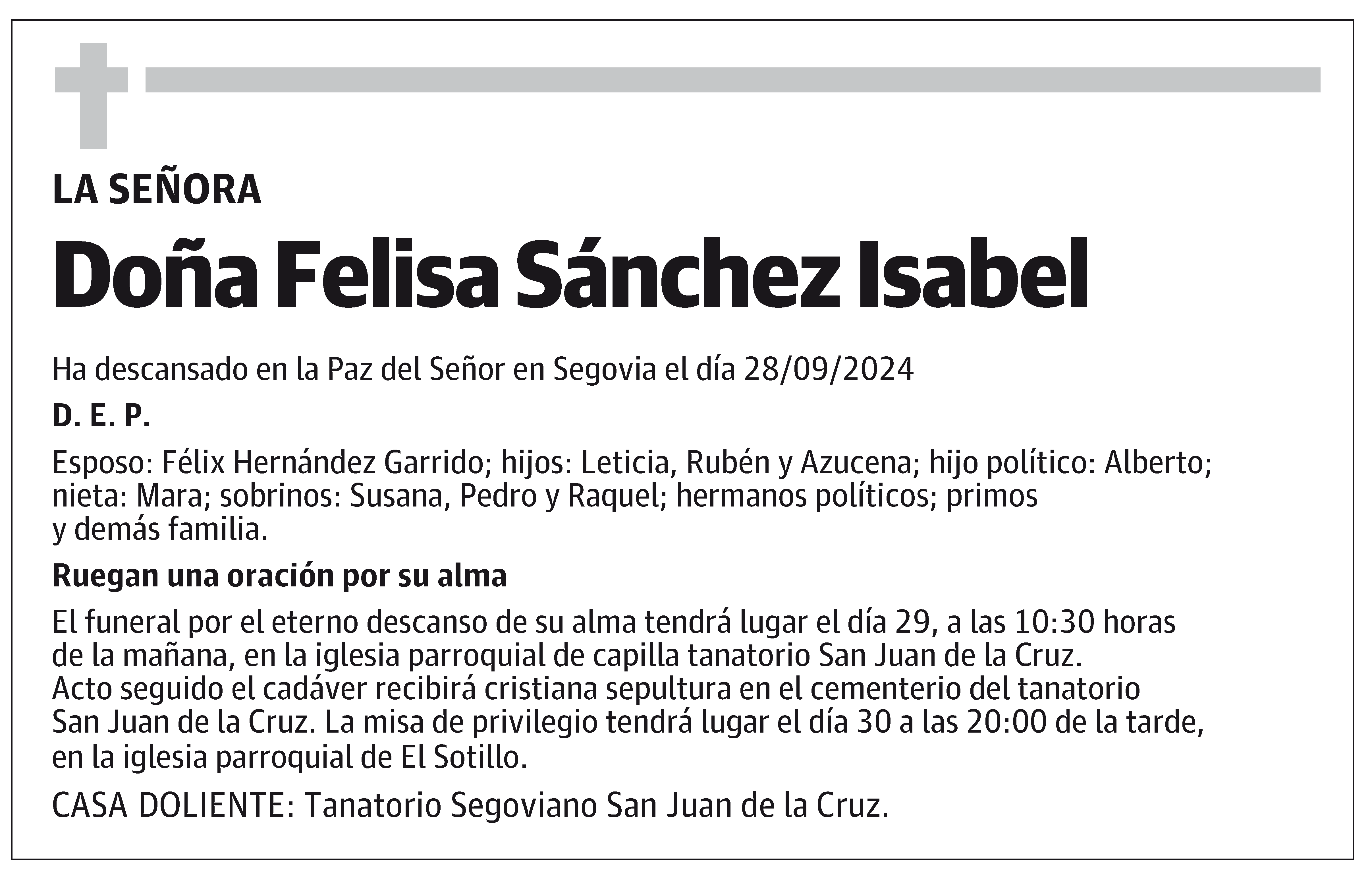 Felisa Sánchez Isabel