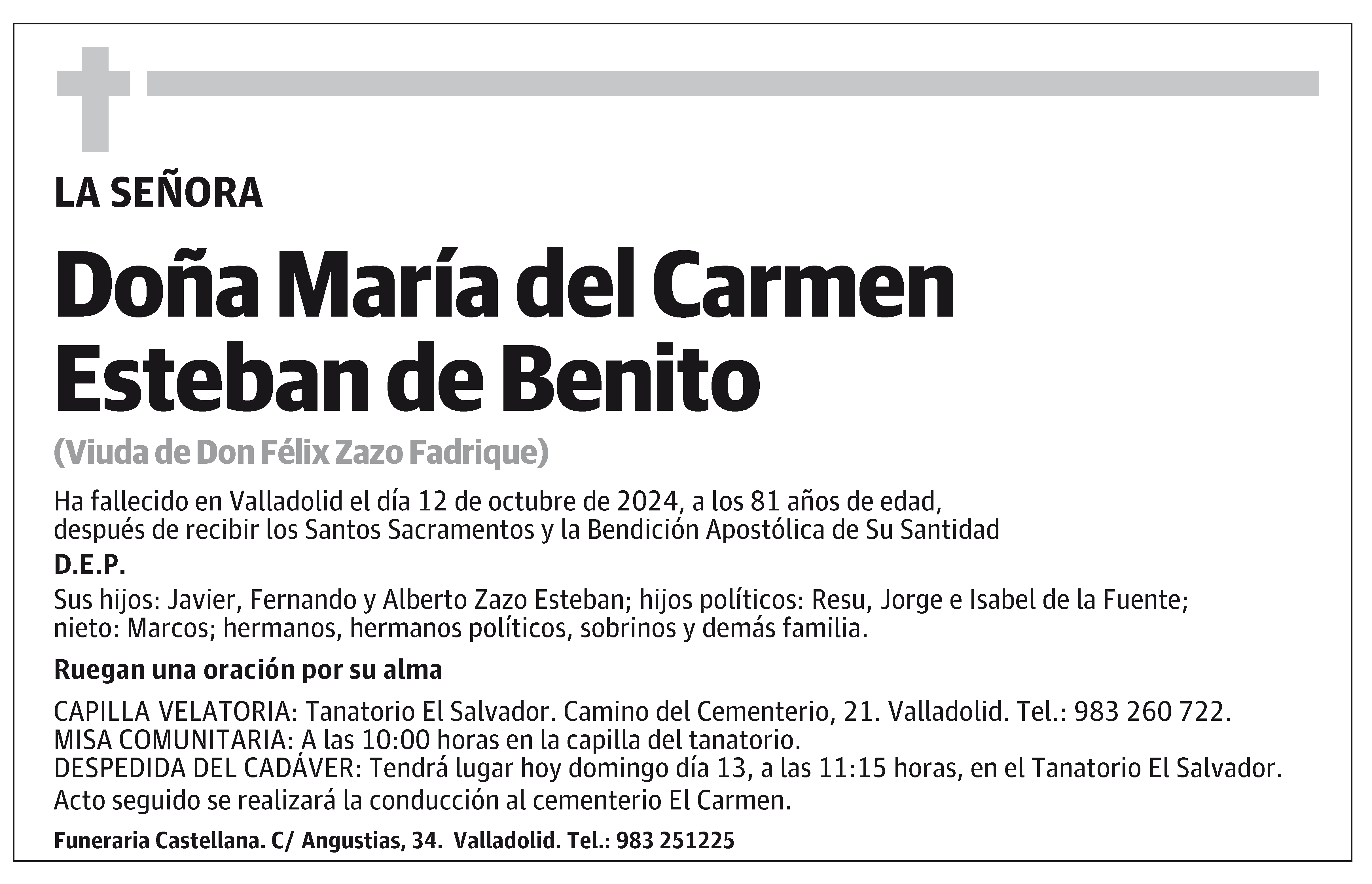 María del Carmen Esteban de Benito