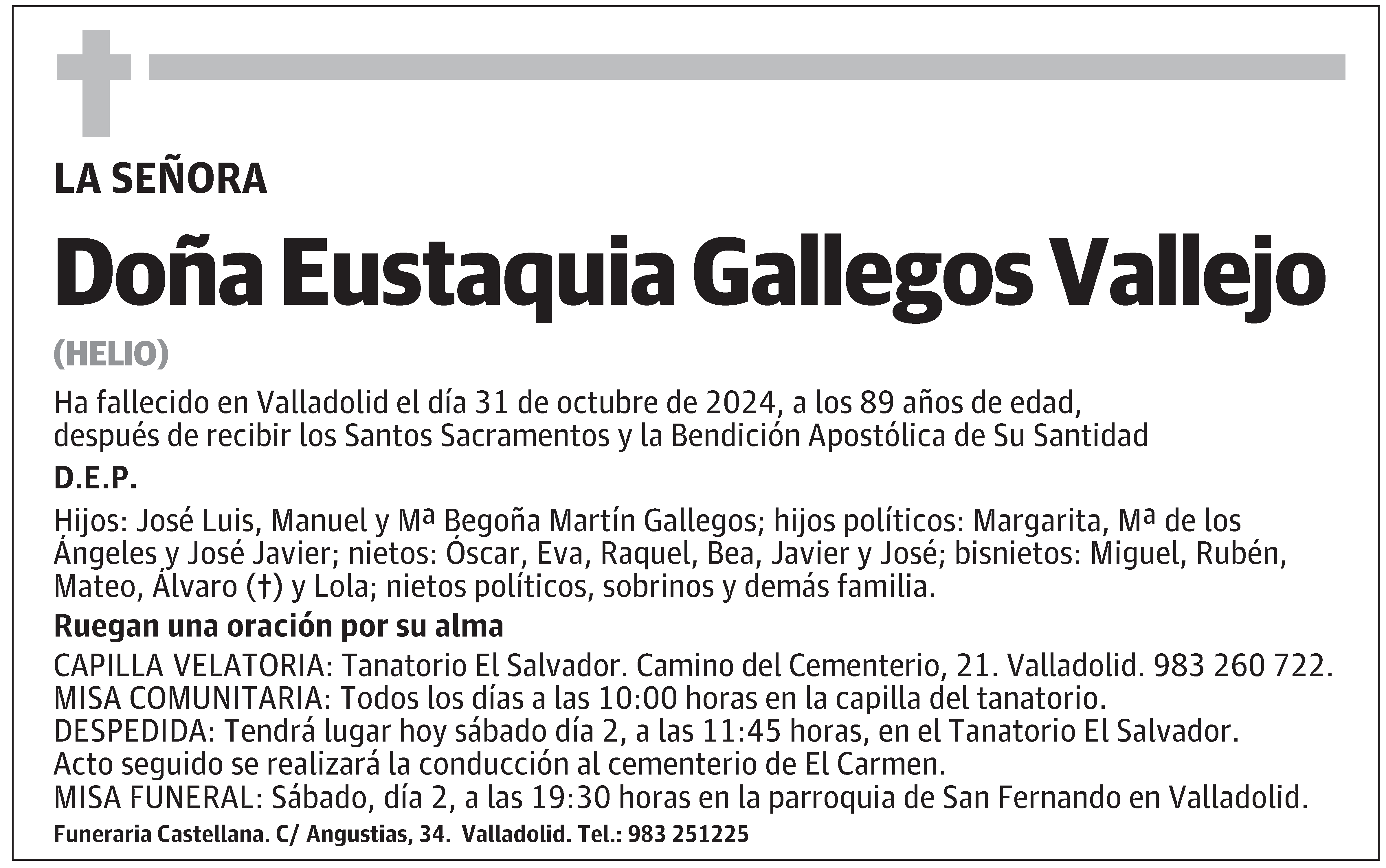 Eustaquia Gallegos Vallejo