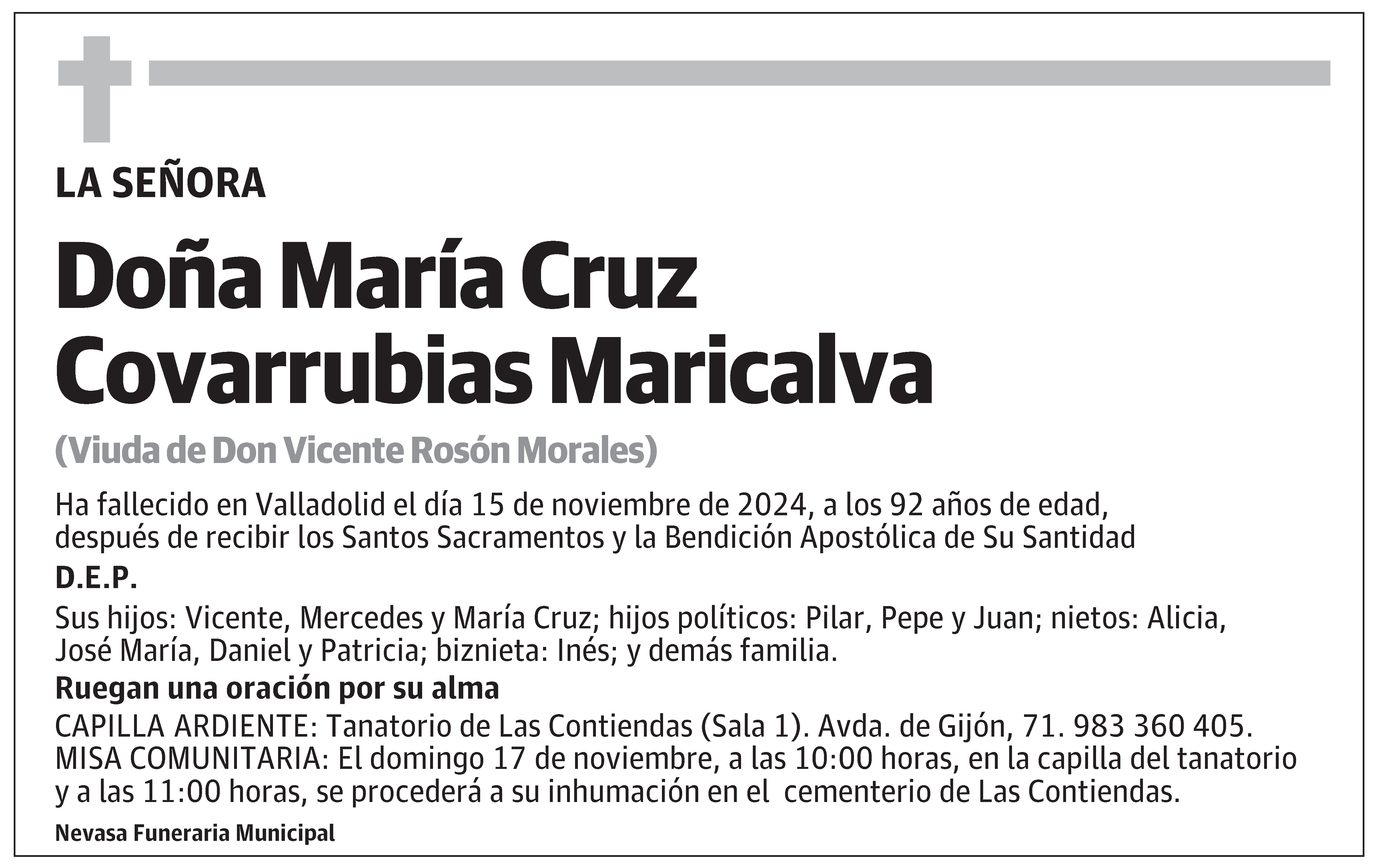 María Cruz Covarrubias Maricalva