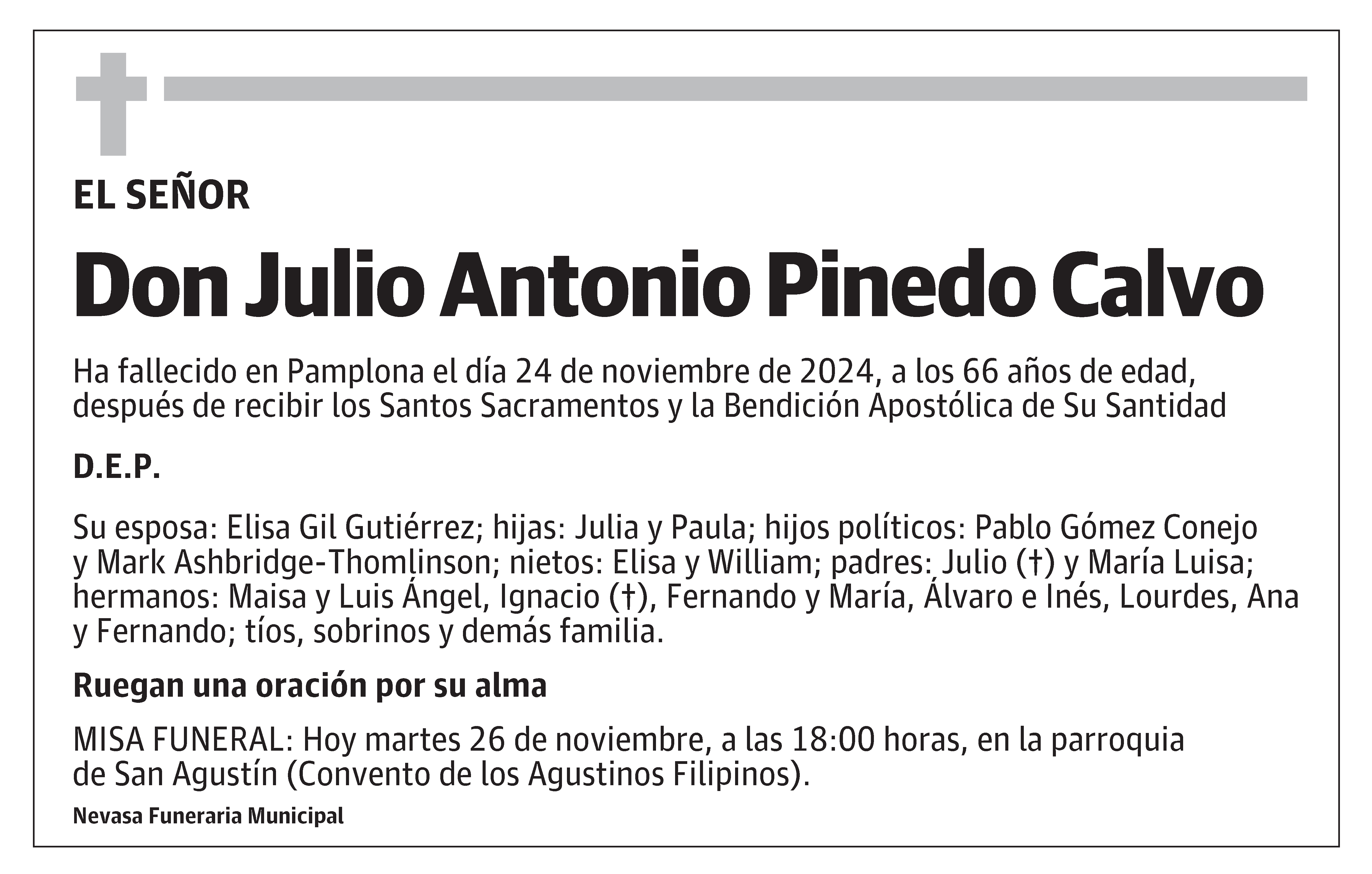 Julio Antonio Pinedo Calvo