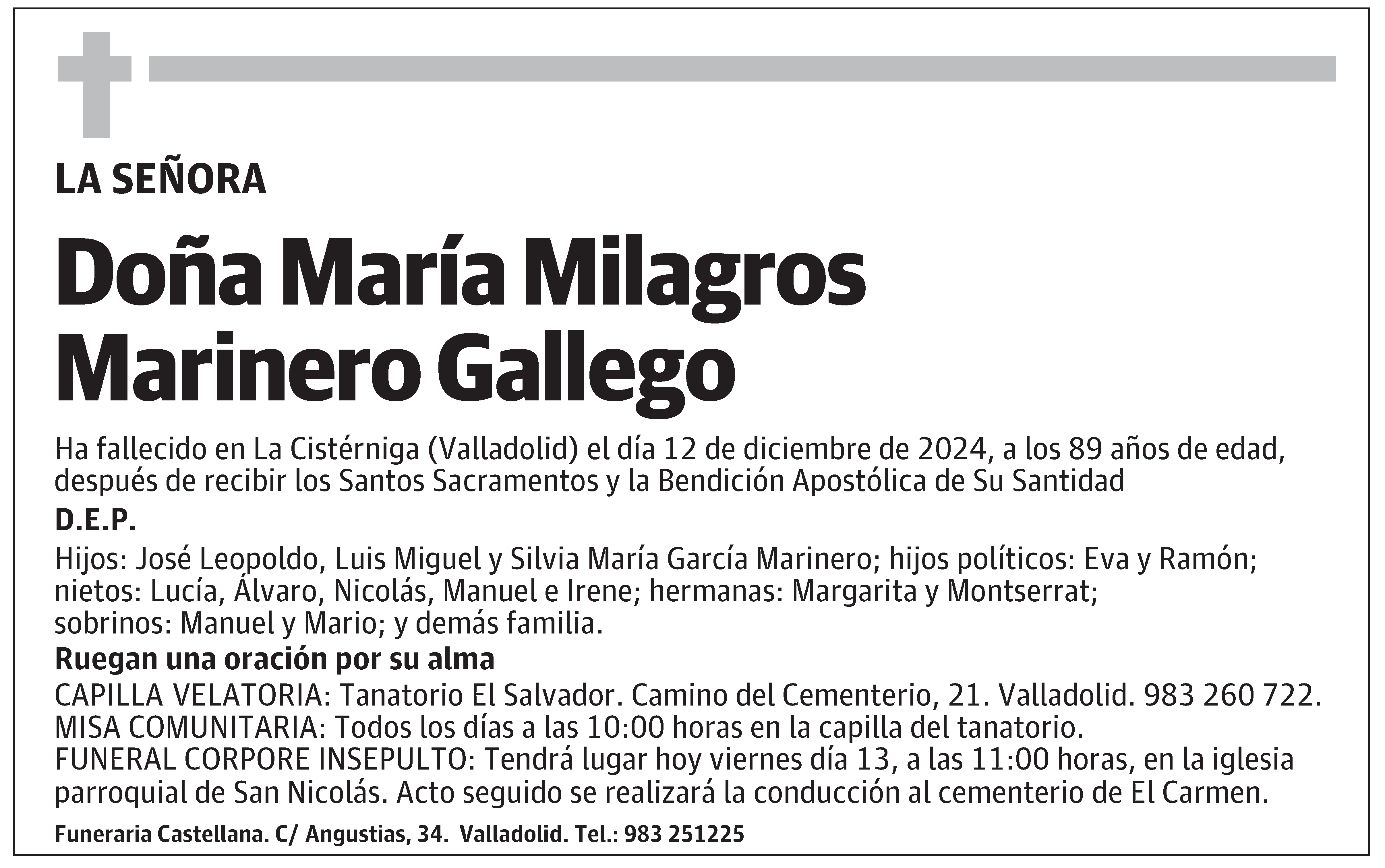 María Milagros Marinero Gallego