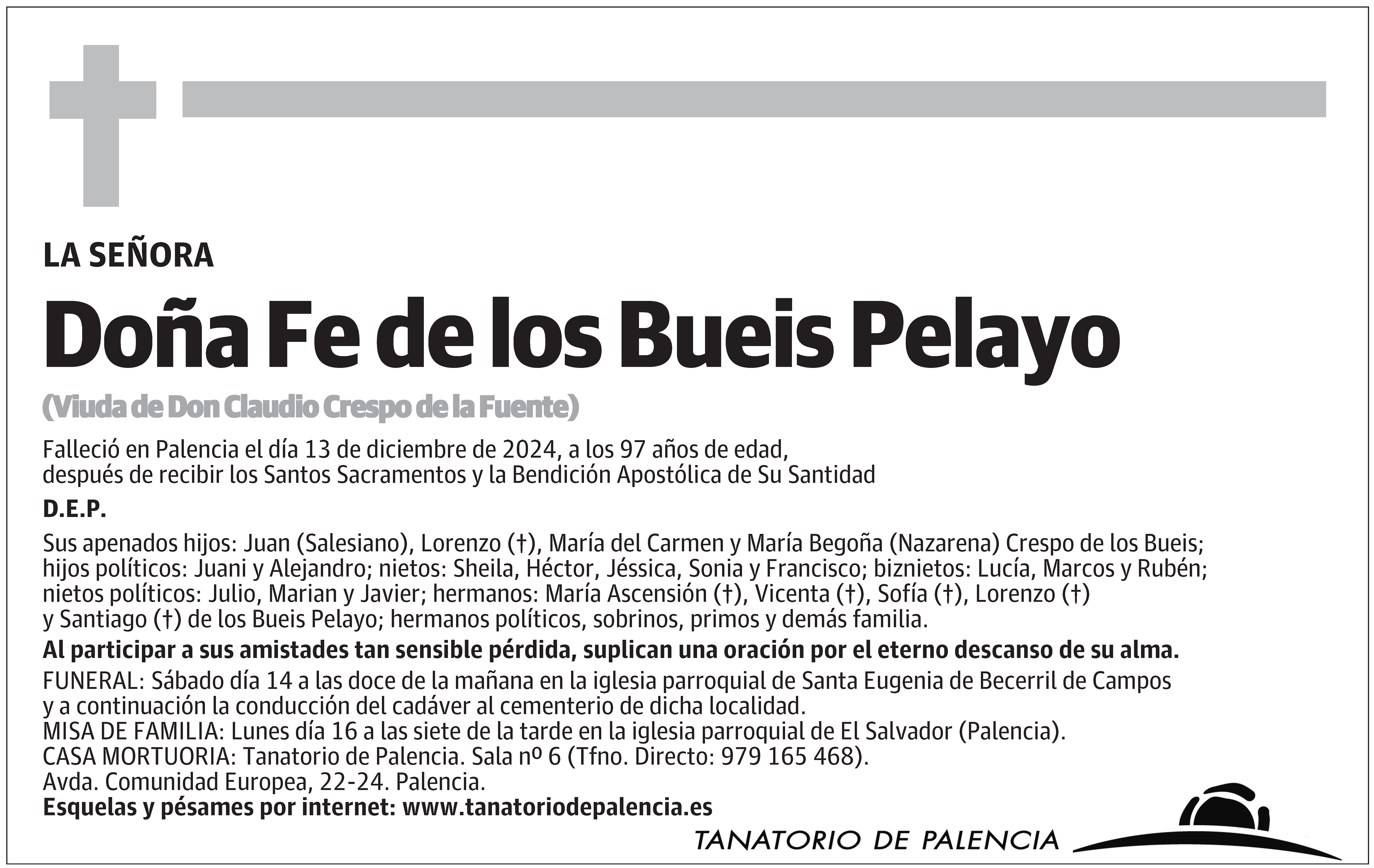 Fe de los Bueis Pelayo