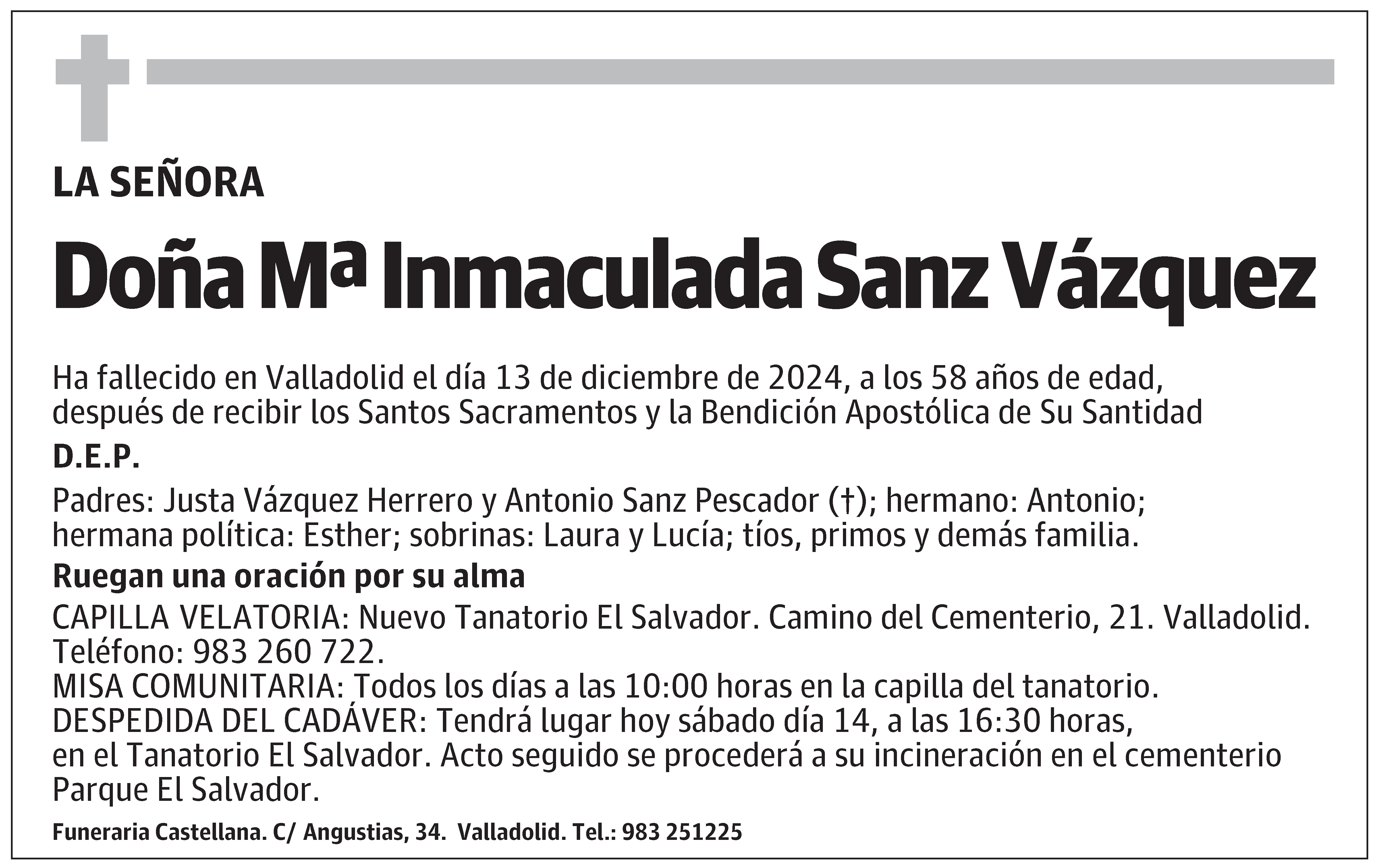 Mª Inmaculada Sanz Vázquez