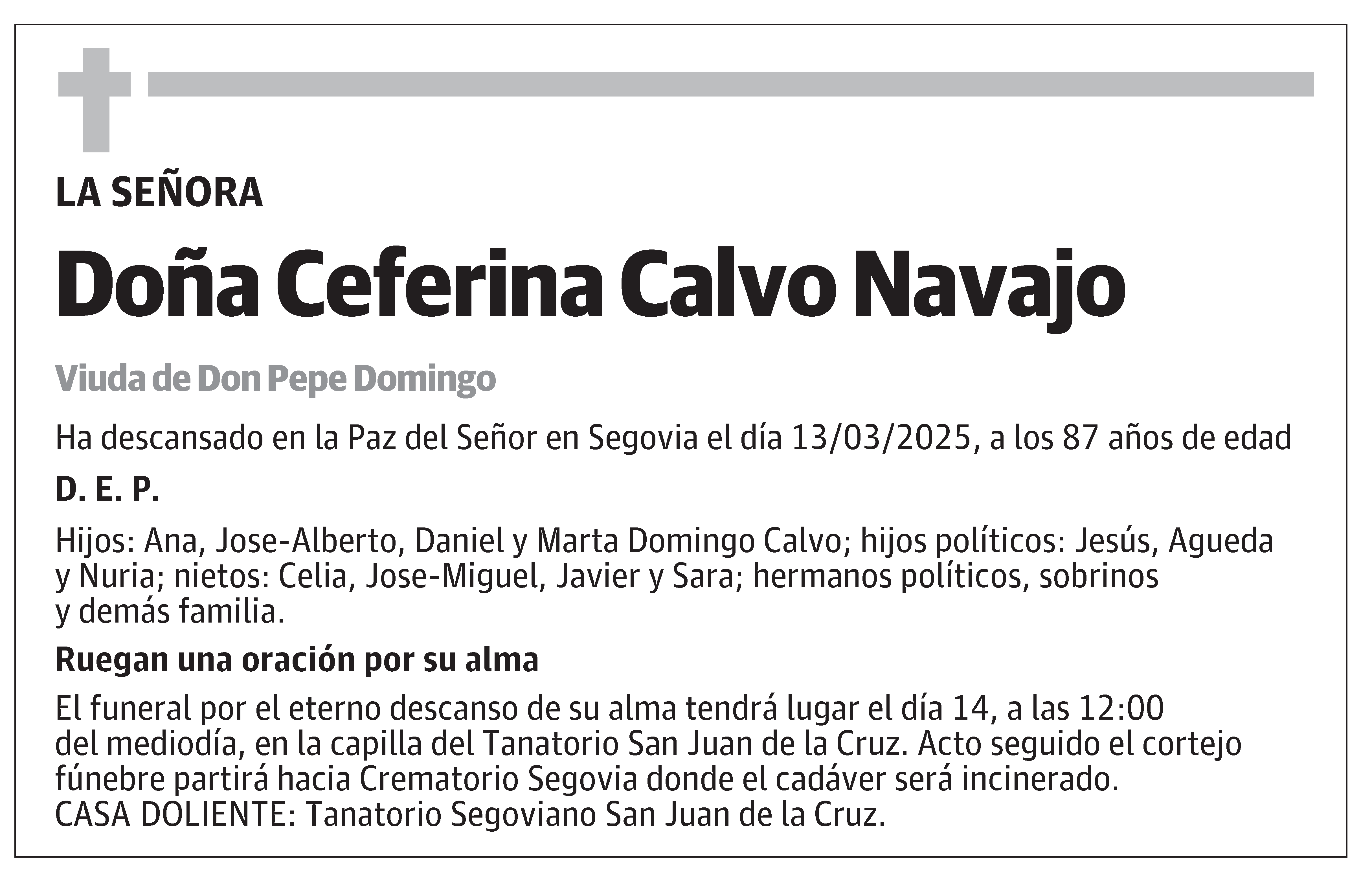 Ceferina Calvo Navajo