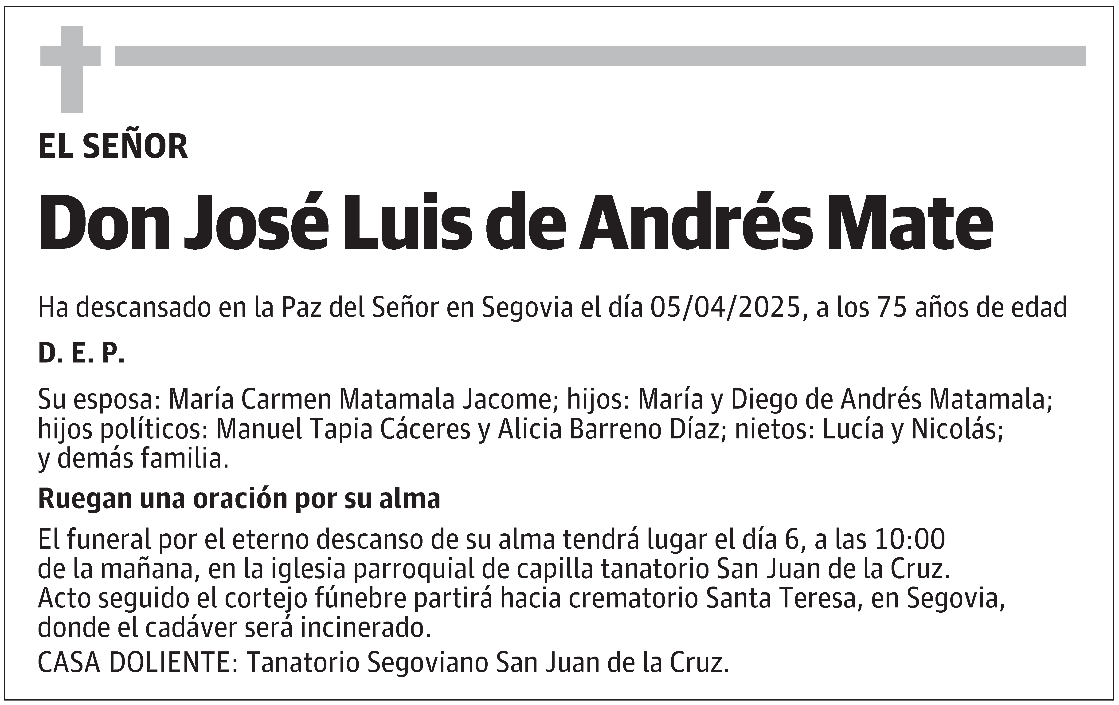 José Luis de Andrés Mate